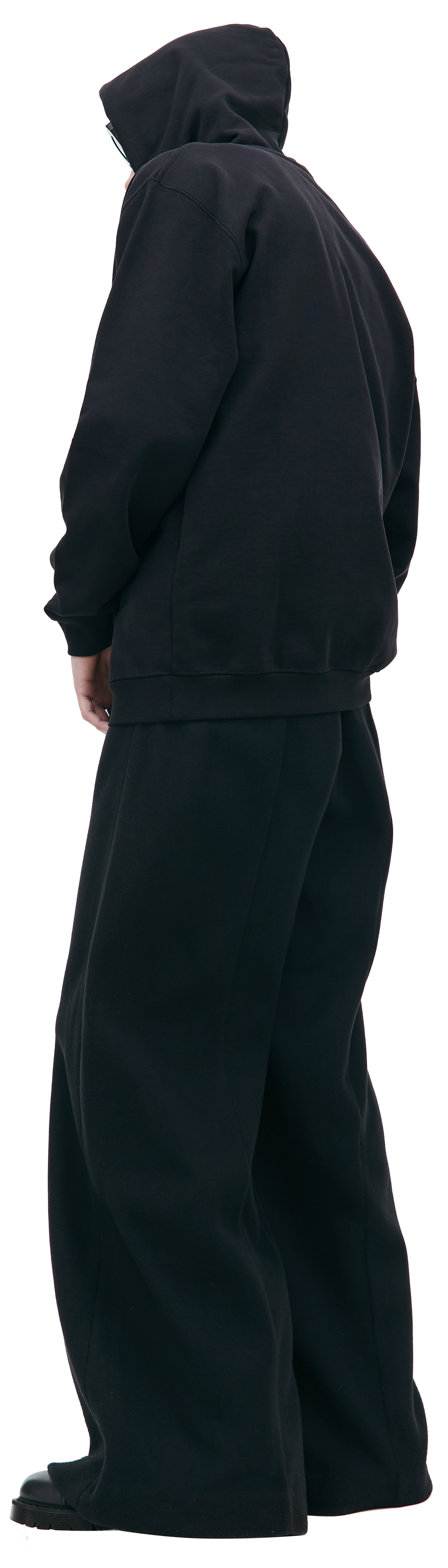 VTMNTS Black printed hoodie