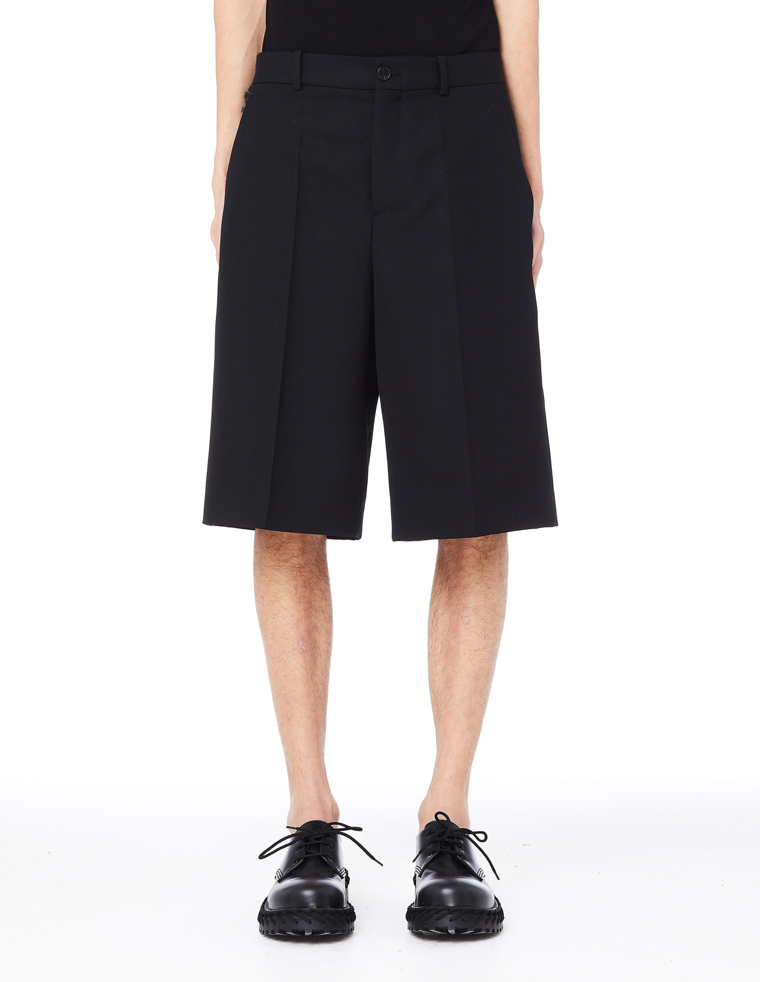 OAMC Black Wool Shorts