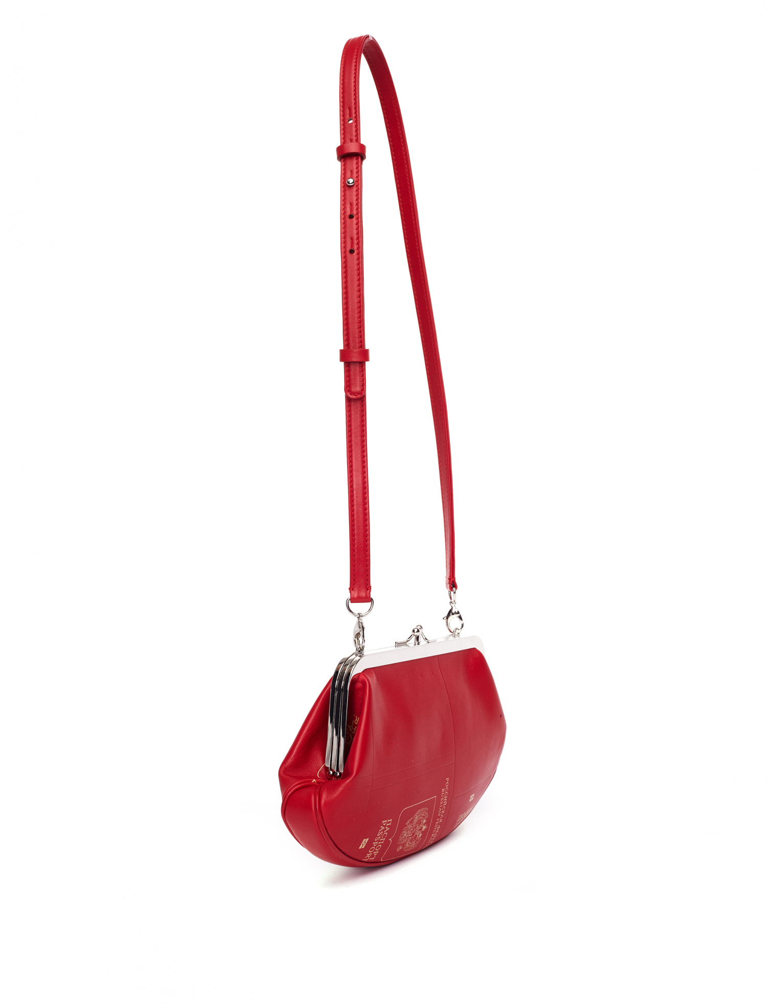 VETEMENTS Russian Passport Printed Leather Bag