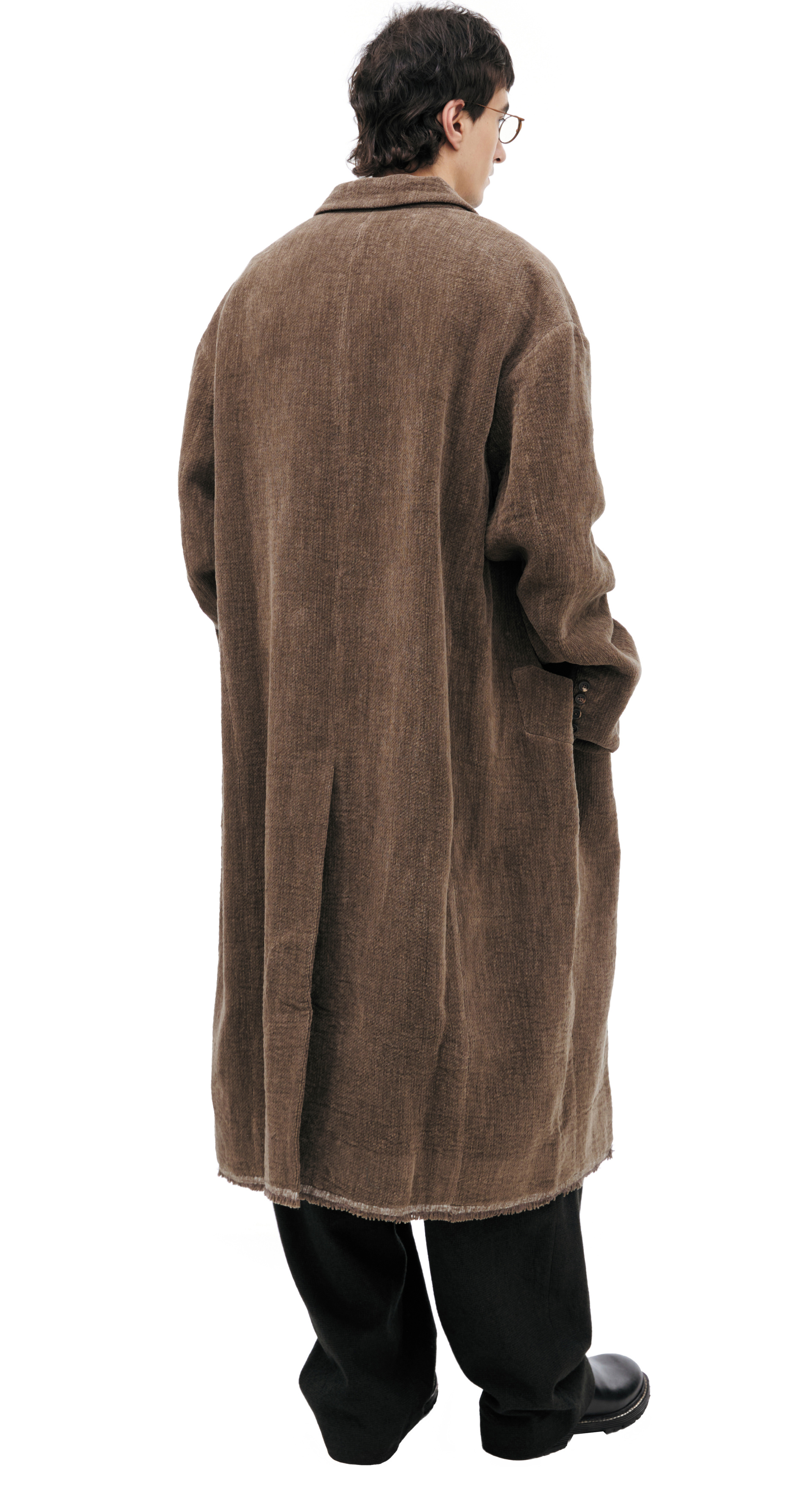 Ziggy Chen Doublet Breasted Cotton & Linen Coat