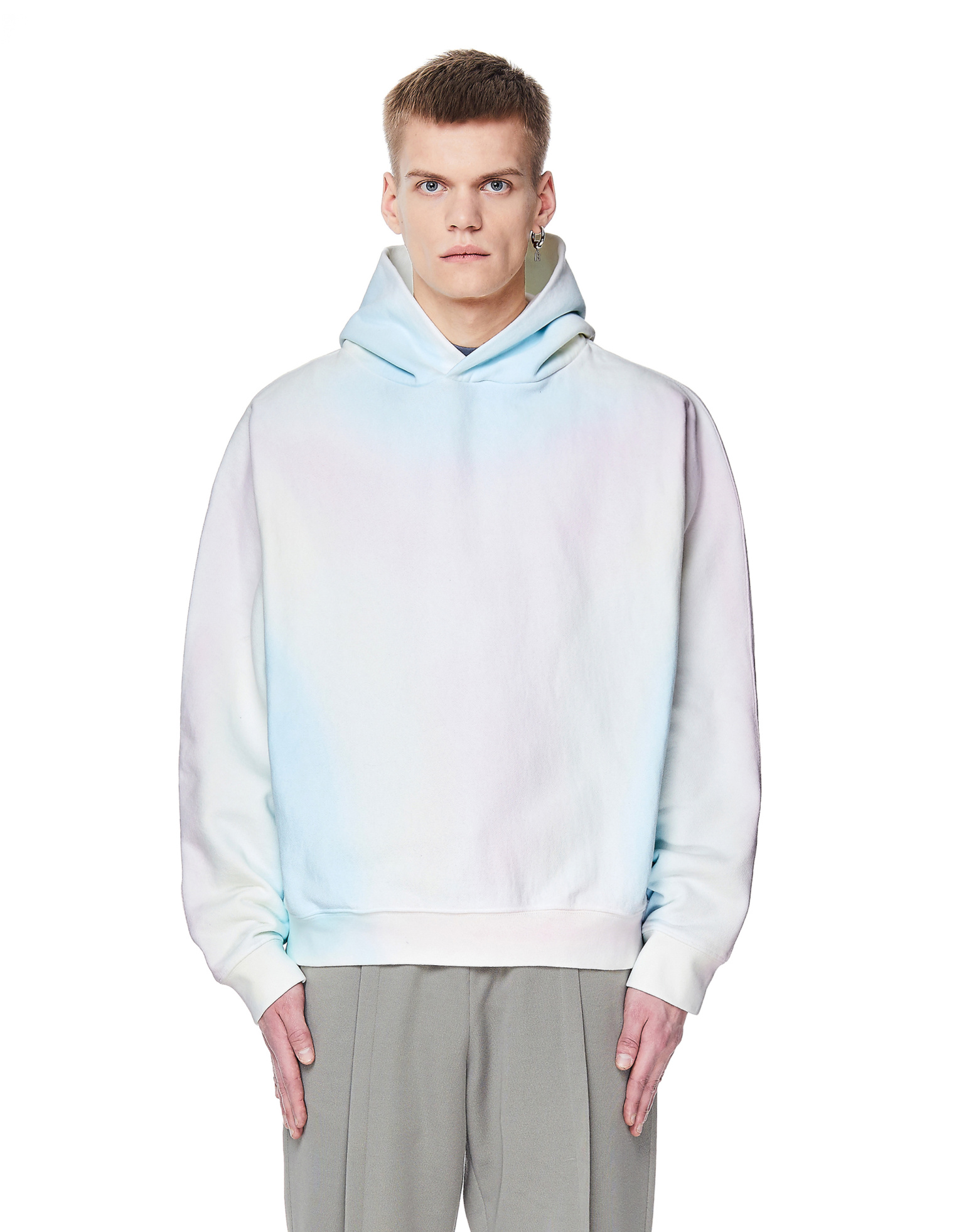 Maison Margiela Хлопковое худи с принтом Tie-Dye