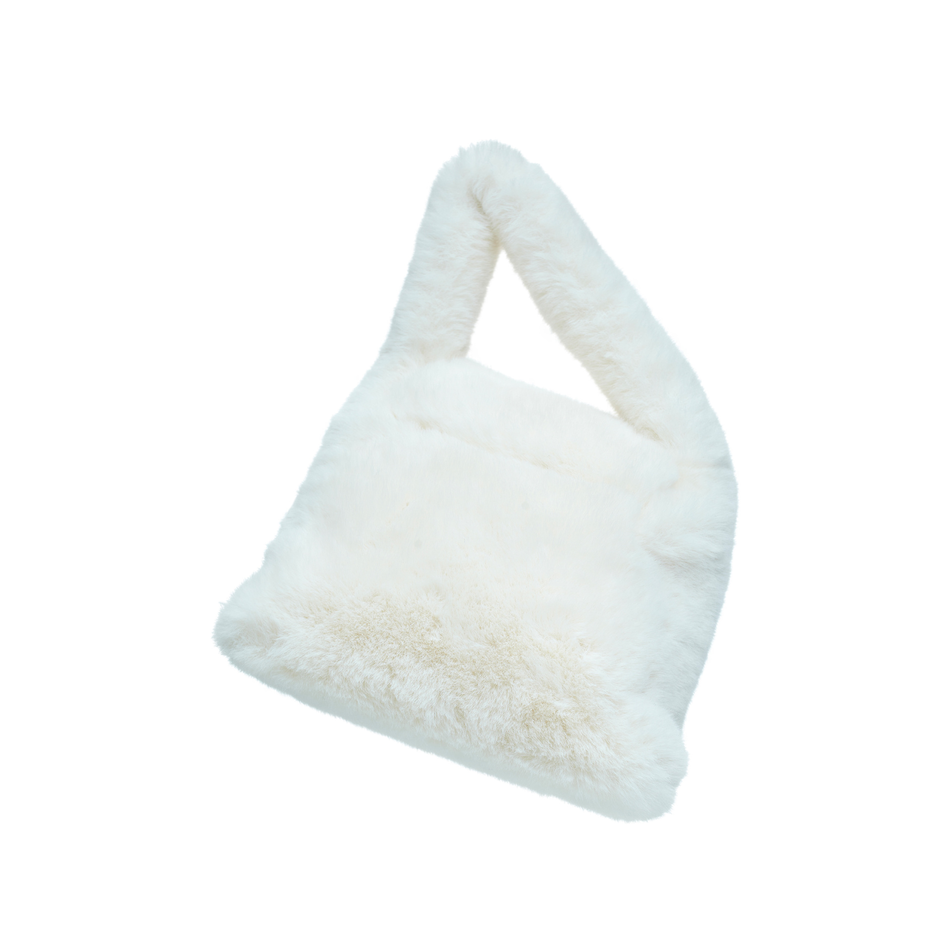 Blumarine Crystal-cut logo faux-fur bag