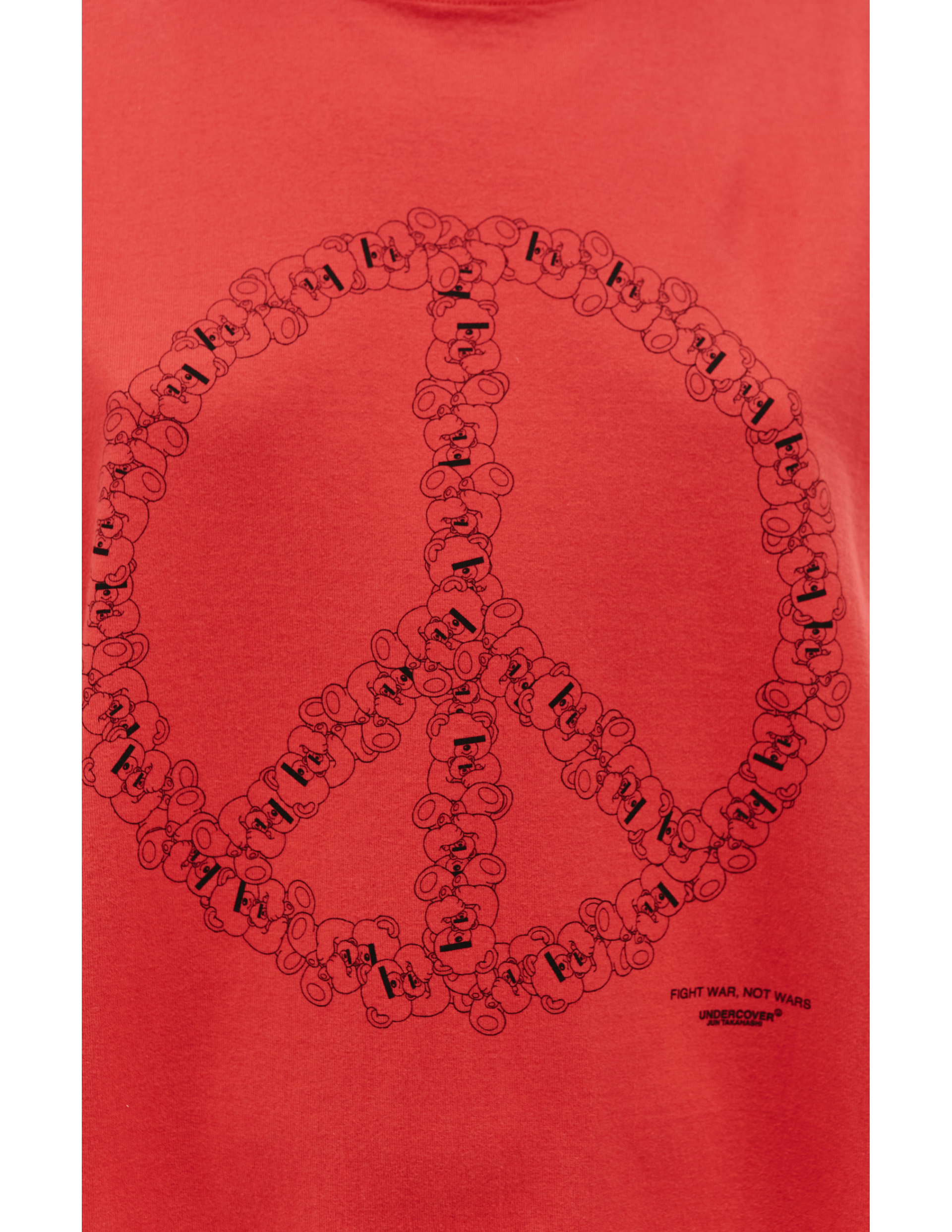 Undercover Peace Sign Sweatshirt in Red