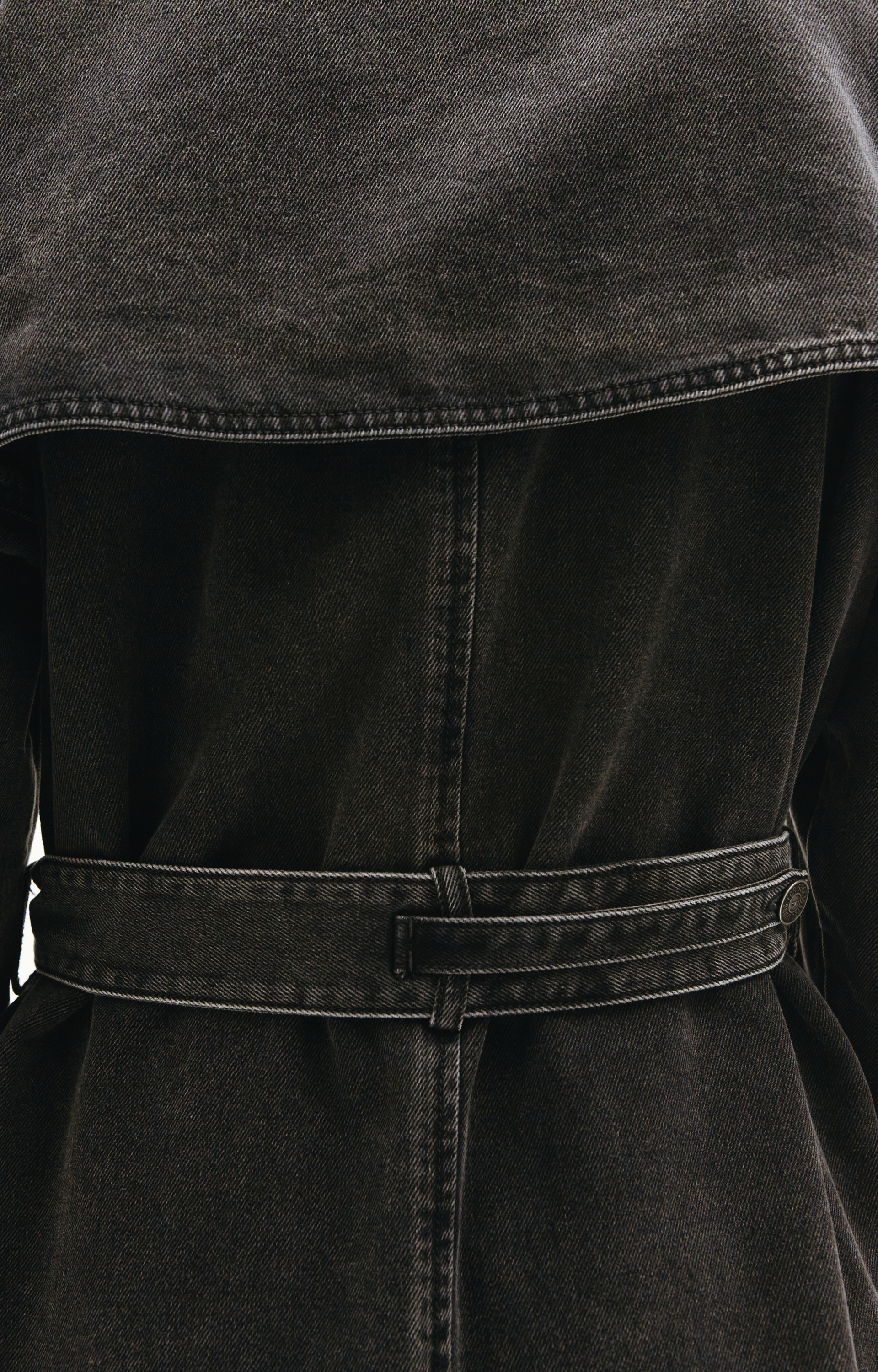 Diesel Grey denim trench coat