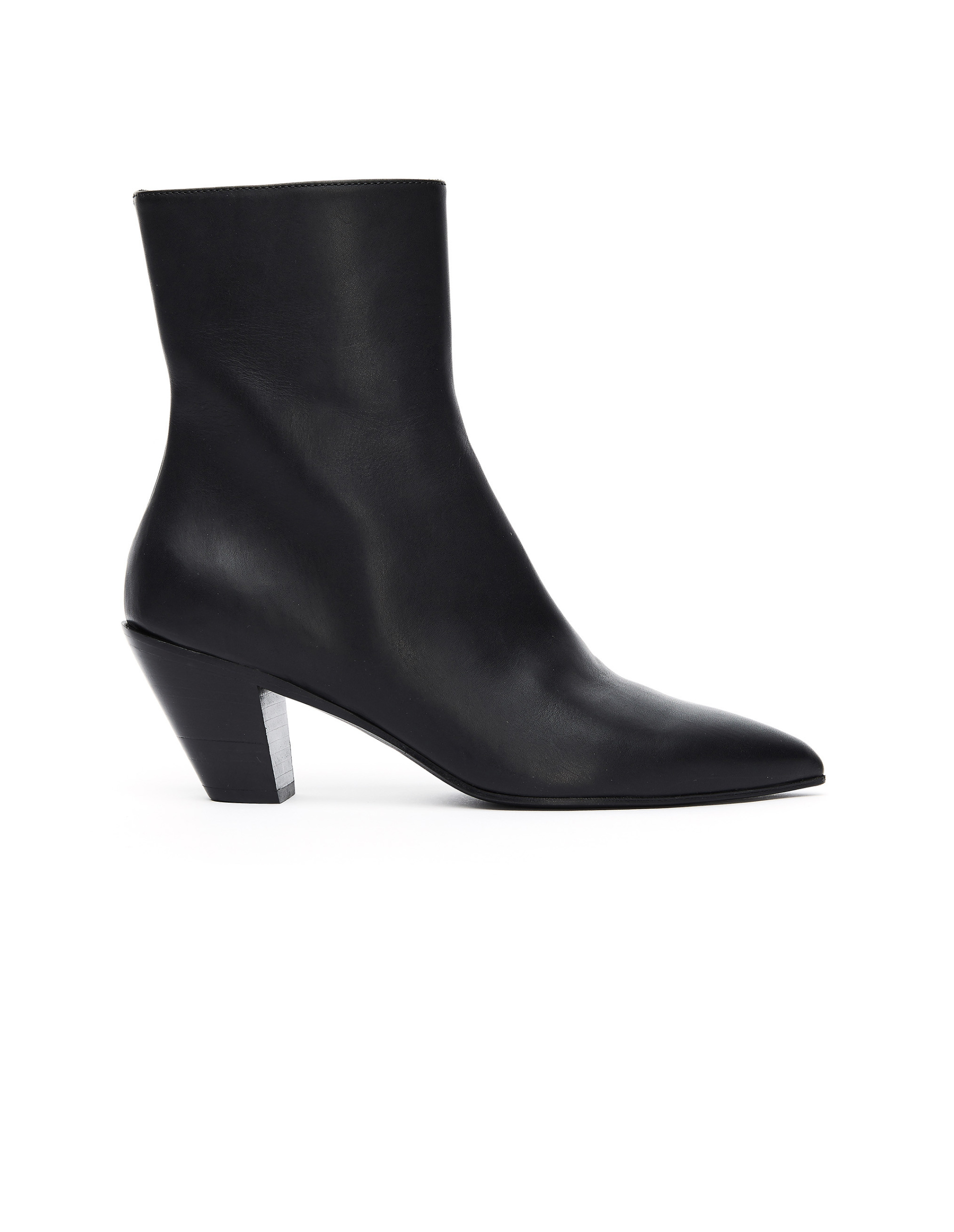 A.F.Vandevorst Black Leather Point Toe Ankle Boots