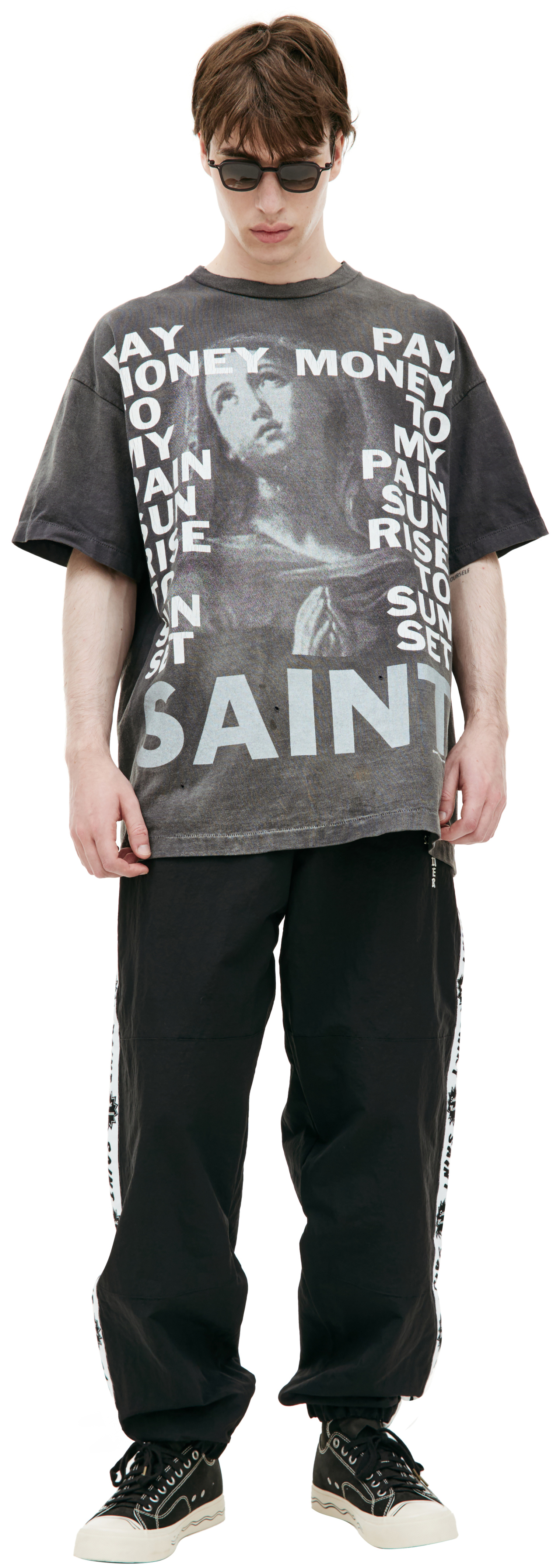 Saint Mxxxxxx STAY REAL printed t-shirt