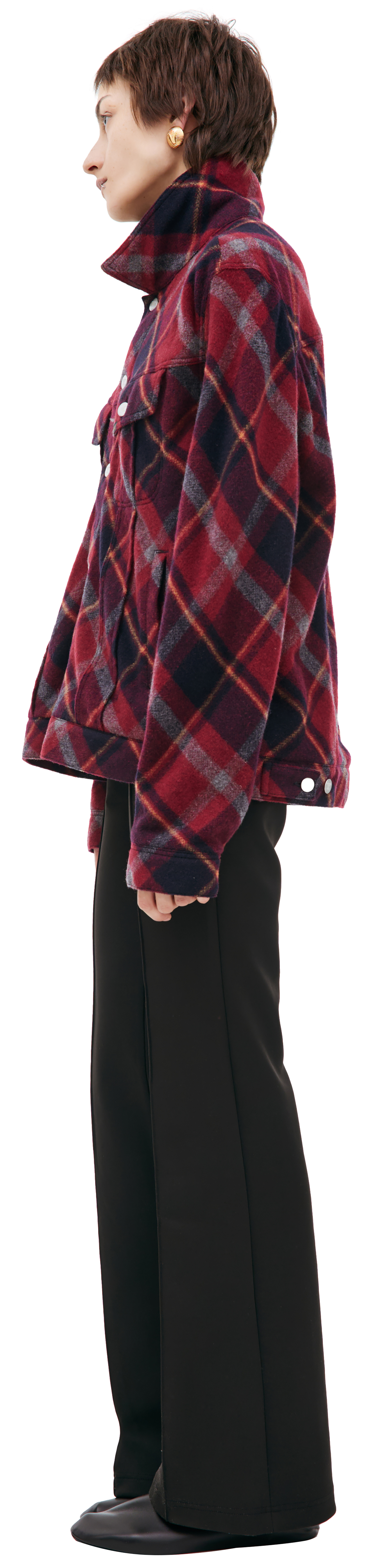 Undercover Plaid jacket with patch pockets