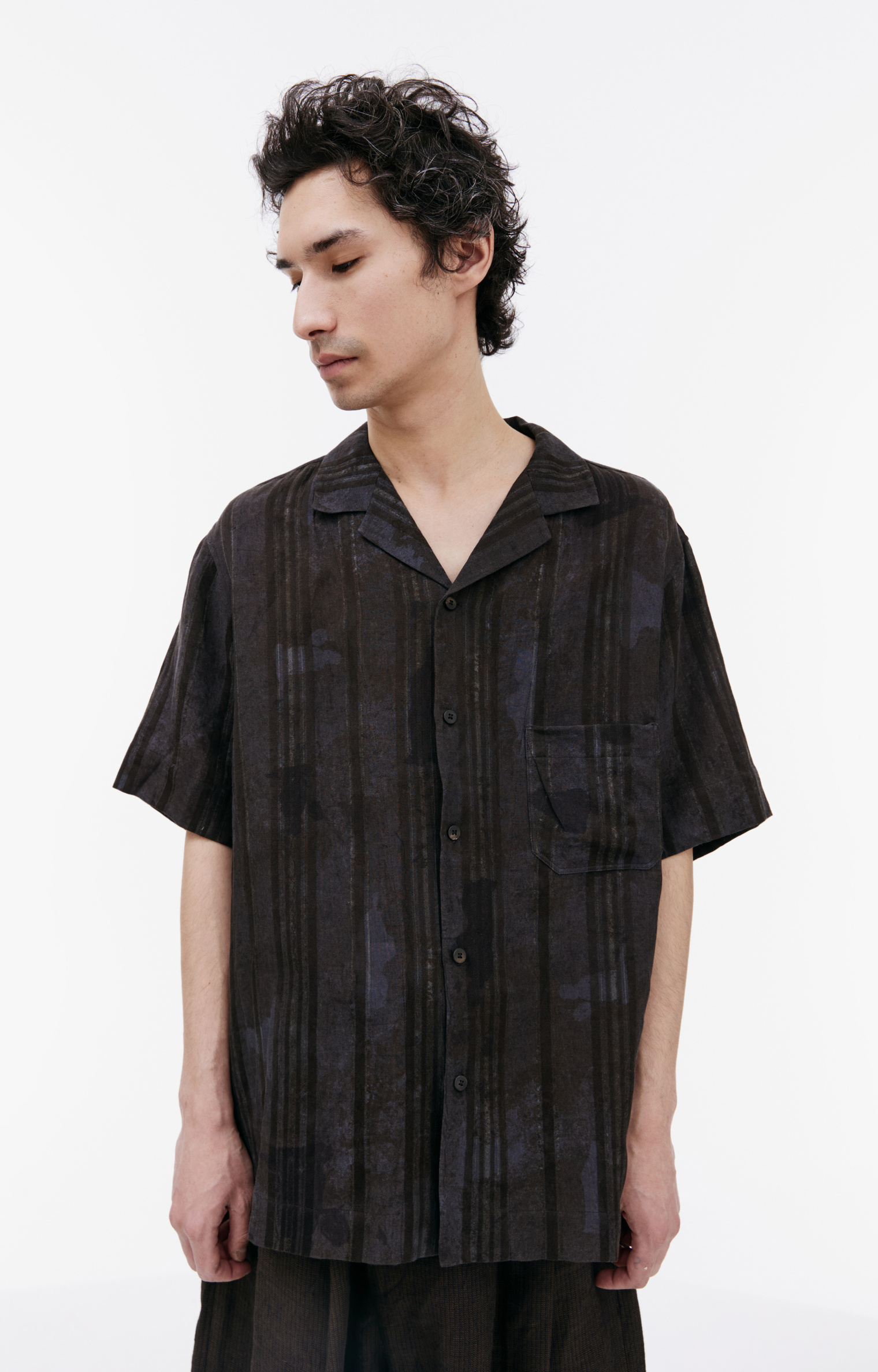 Ziggy Chen Striped short sleeve shirt