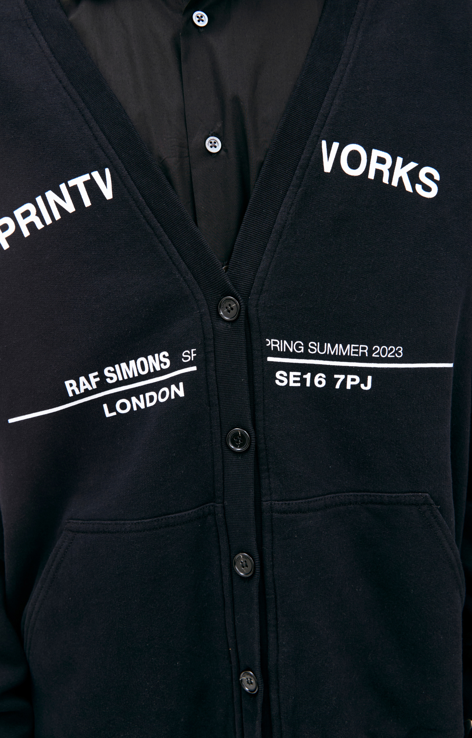 Raf Simons Black print cardigan