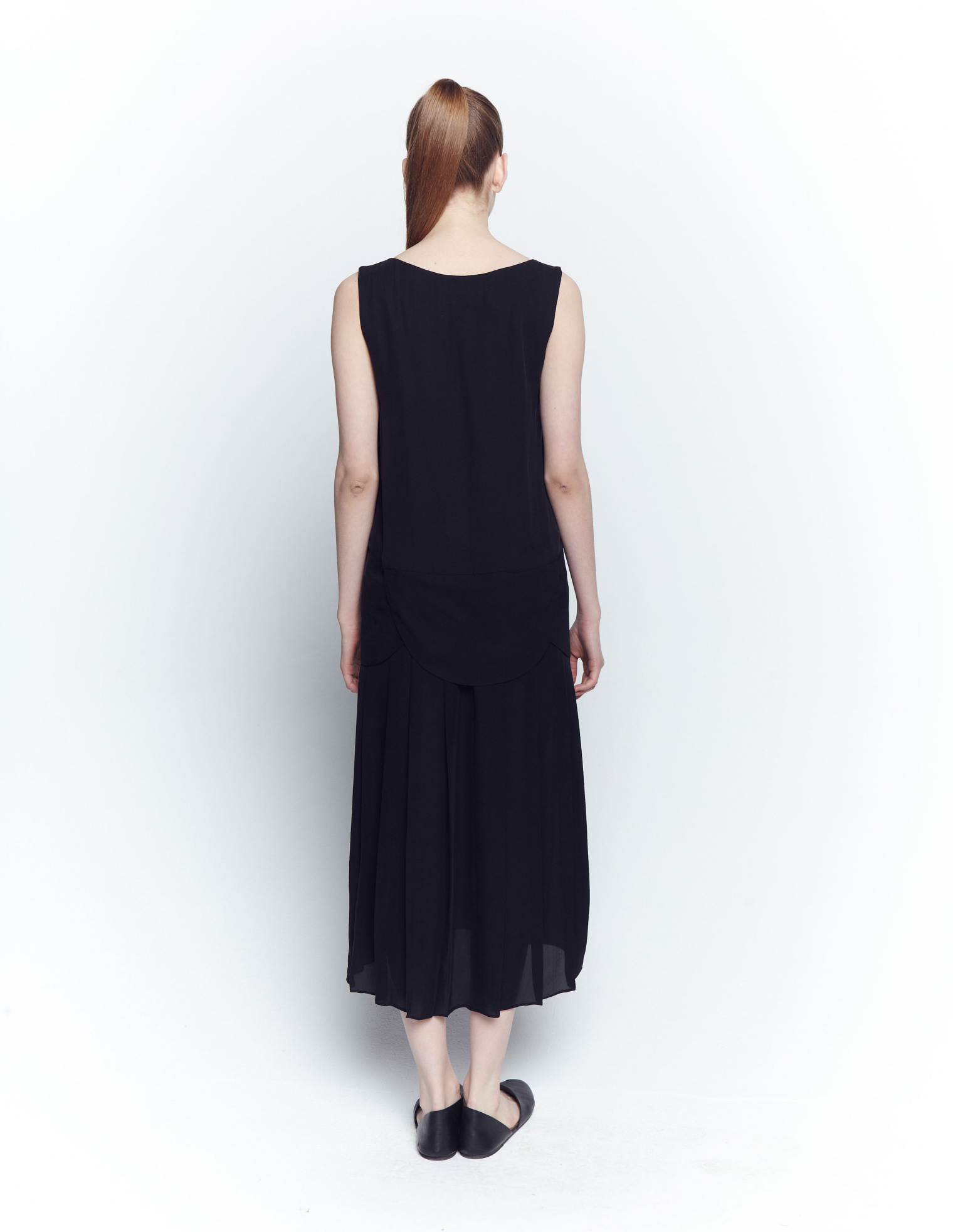 Tata Naka Overlay pleated dress