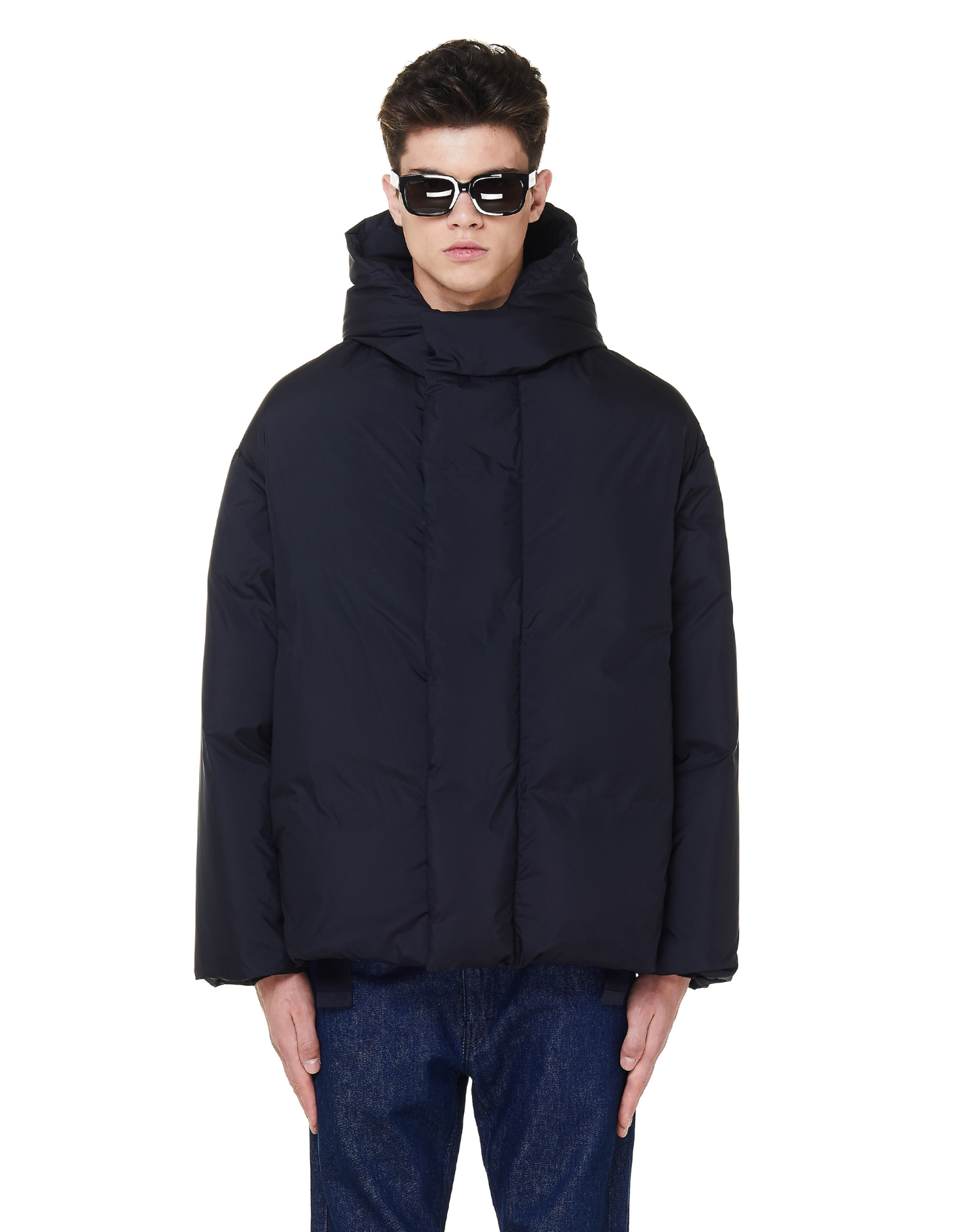 OAMC Lithium Black Zip-Up Down Jacket