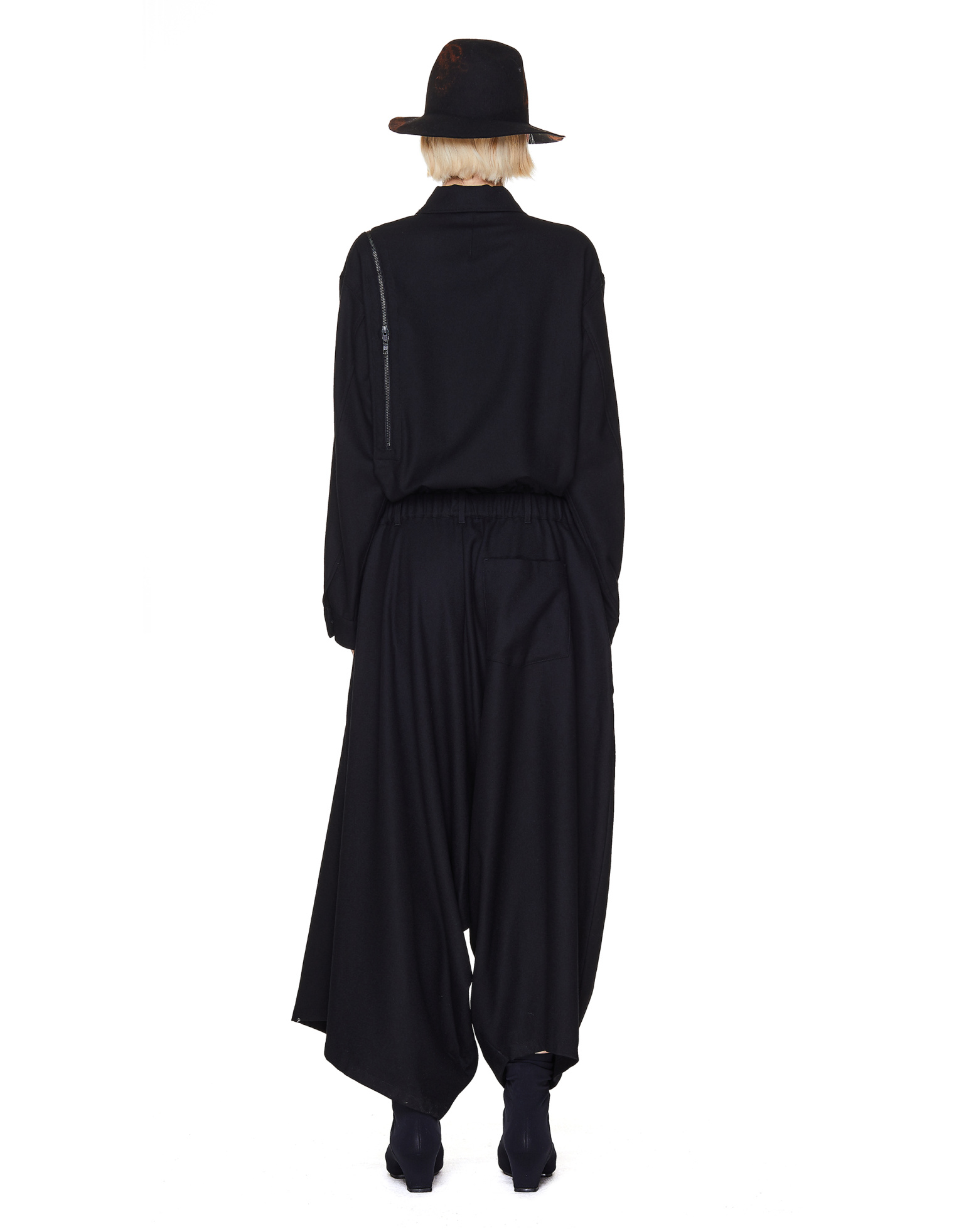 Yohji Yamamoto Black Wool Jumpsuit