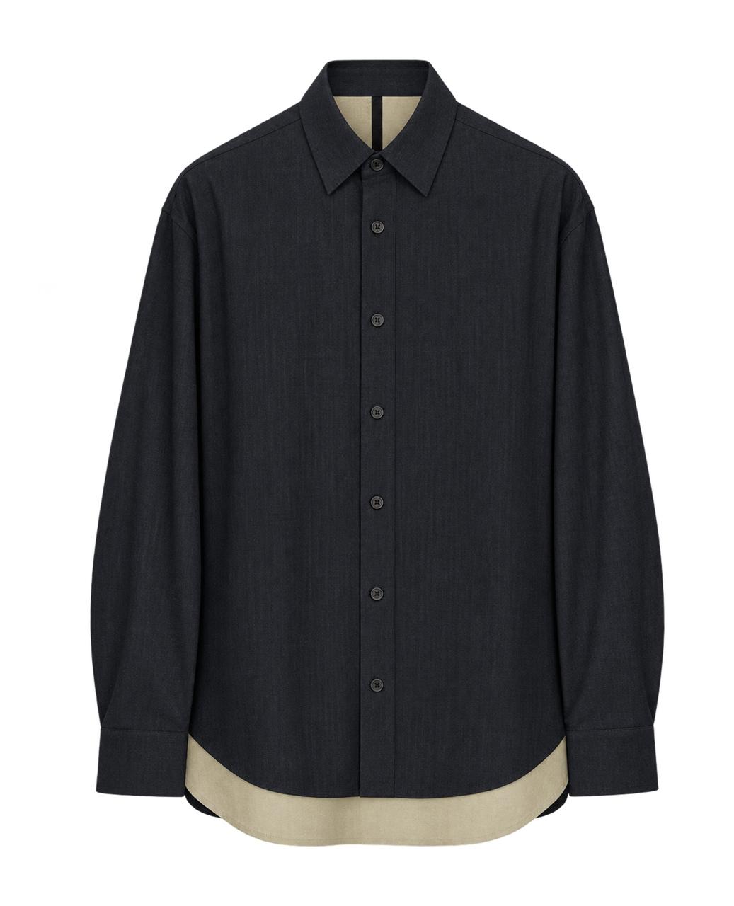 Ziggy Chen Double layered brown shirt