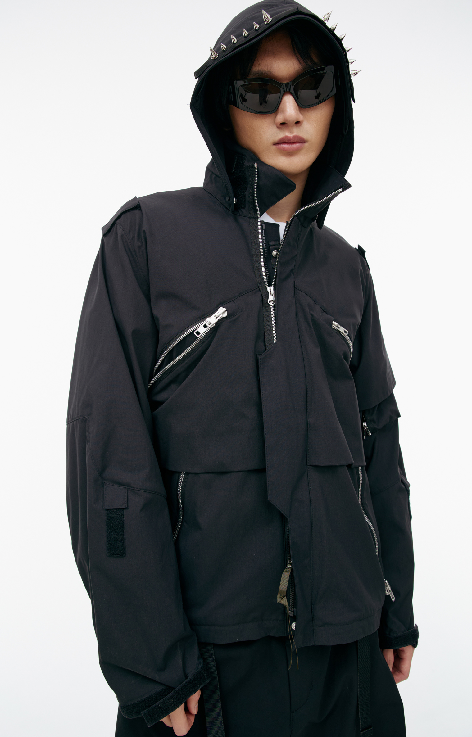 Acronym Black jacket with spikes