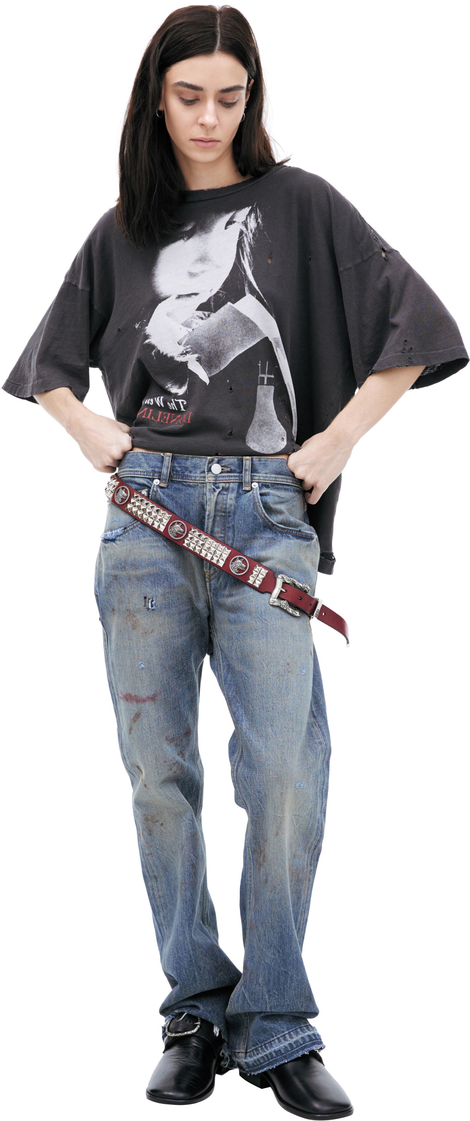 パンツ E.R.D Elvis Texas Flare Jeans Buy Enfants Riches Déprimés women blue elvis texas flare jeans for