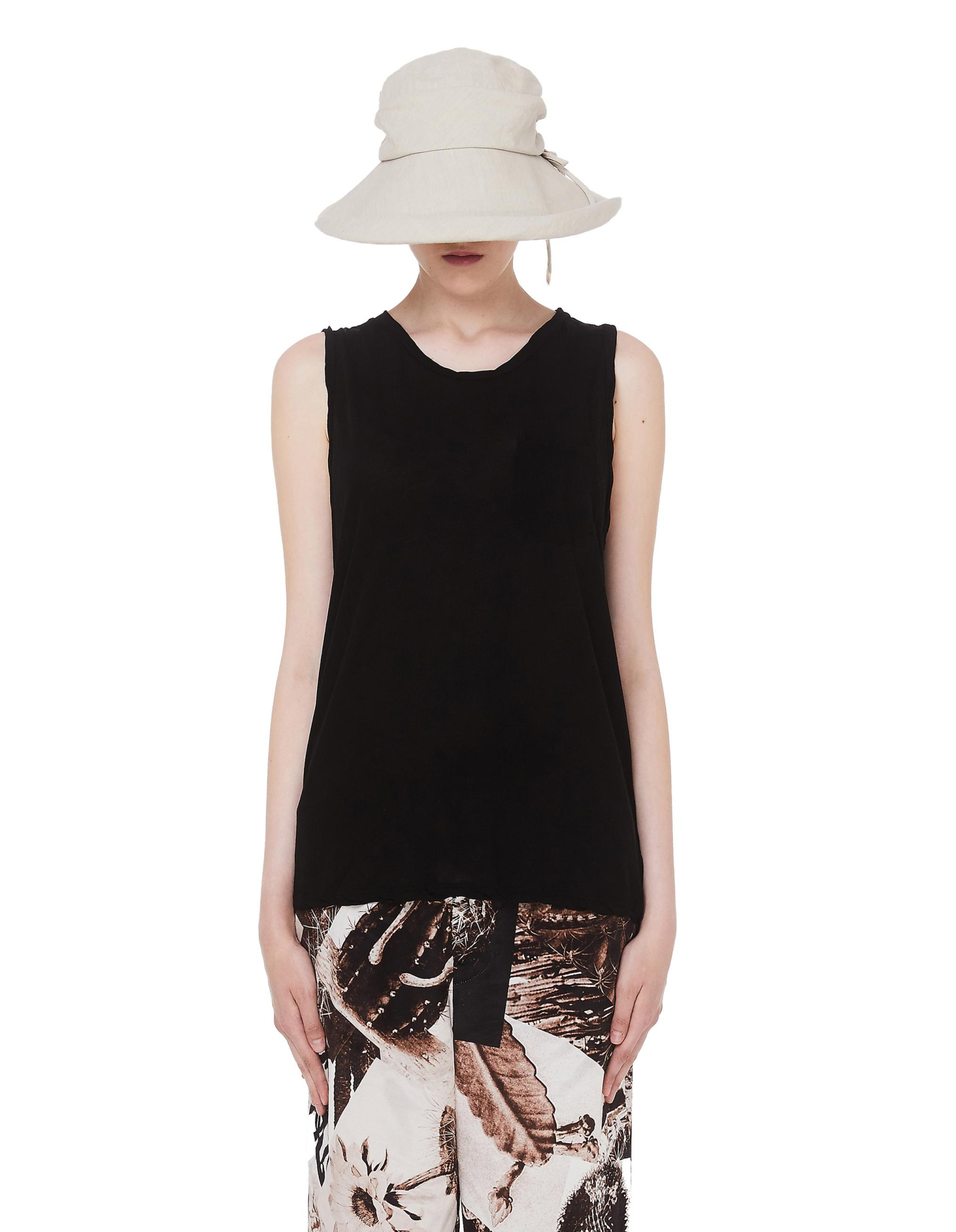 James Perse Black Cotton Tank Top