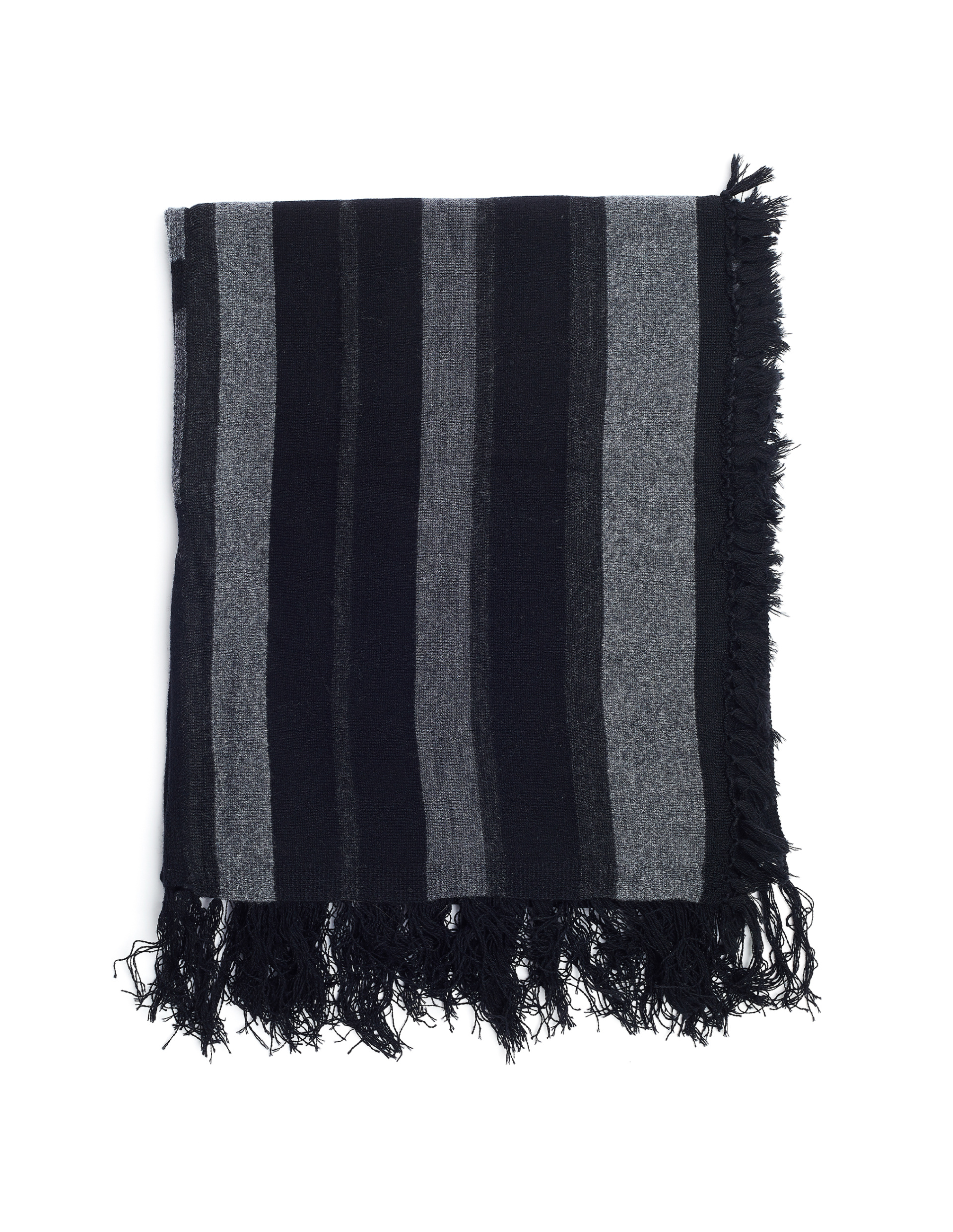 The Viridi-Anne Black Wool & Cashmere Scarf