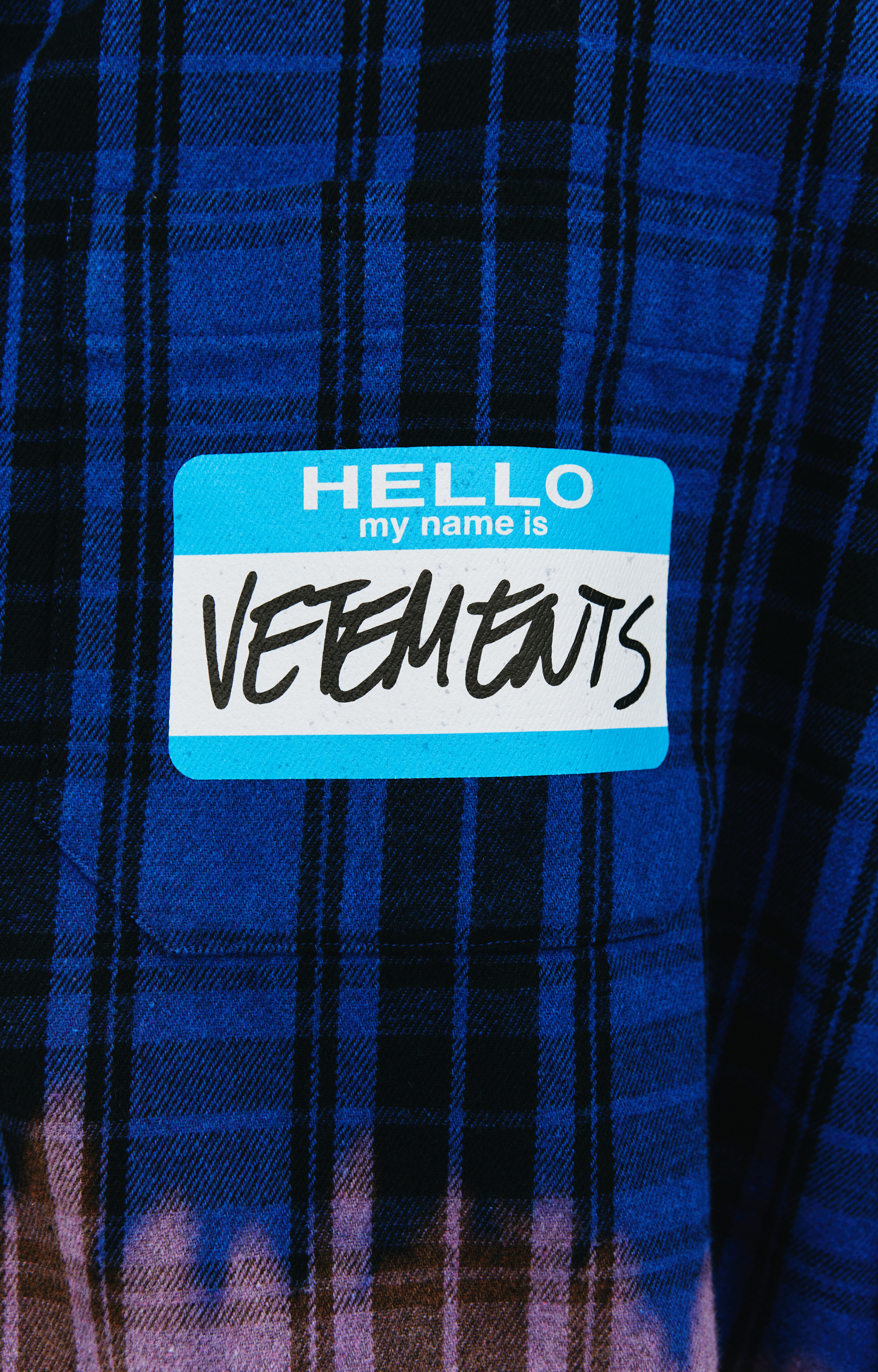 VETEMENTS \'My name is\' checked shirt
