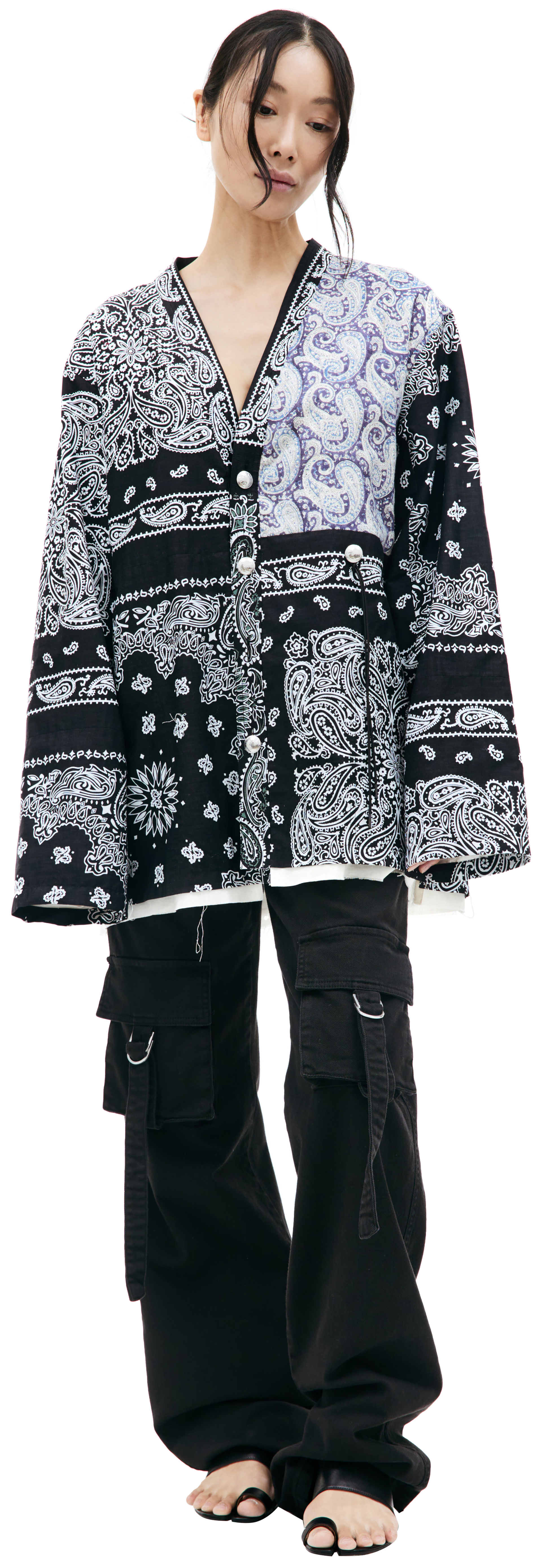 Children of the discordance Bandana patchwork shirt