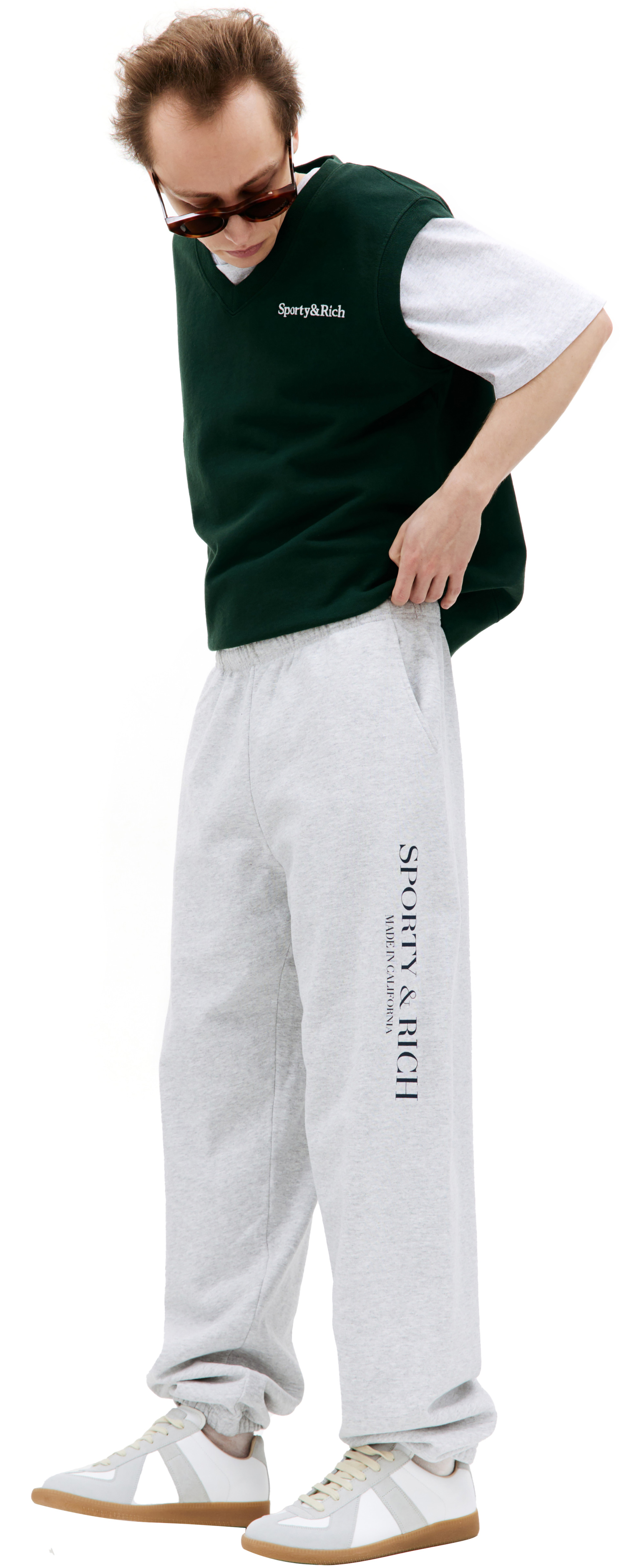 SPORTY & RICH Logo printed sweatpant