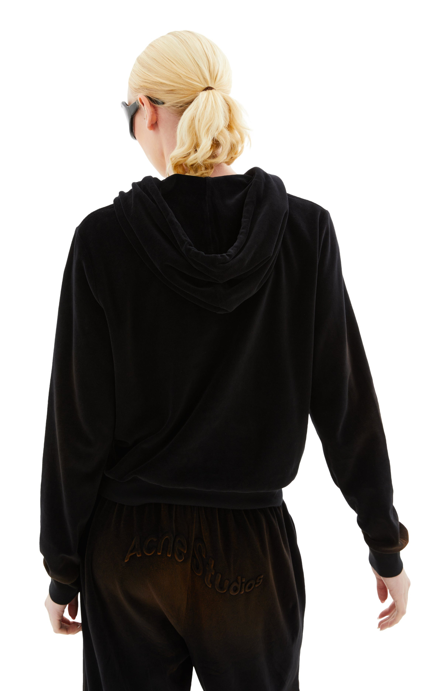 Acne Studios Velour Hooded Sweater