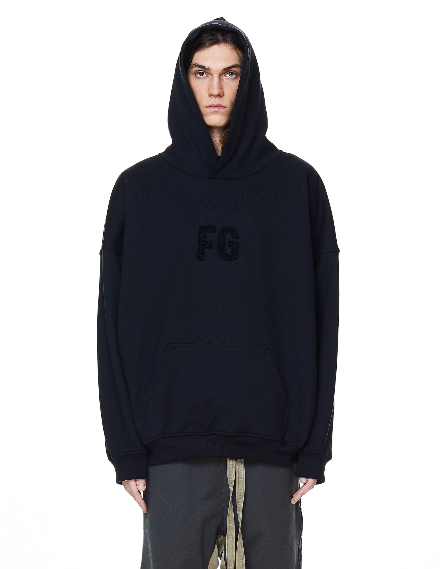 Fear of God Black Cotton FG Hoodie