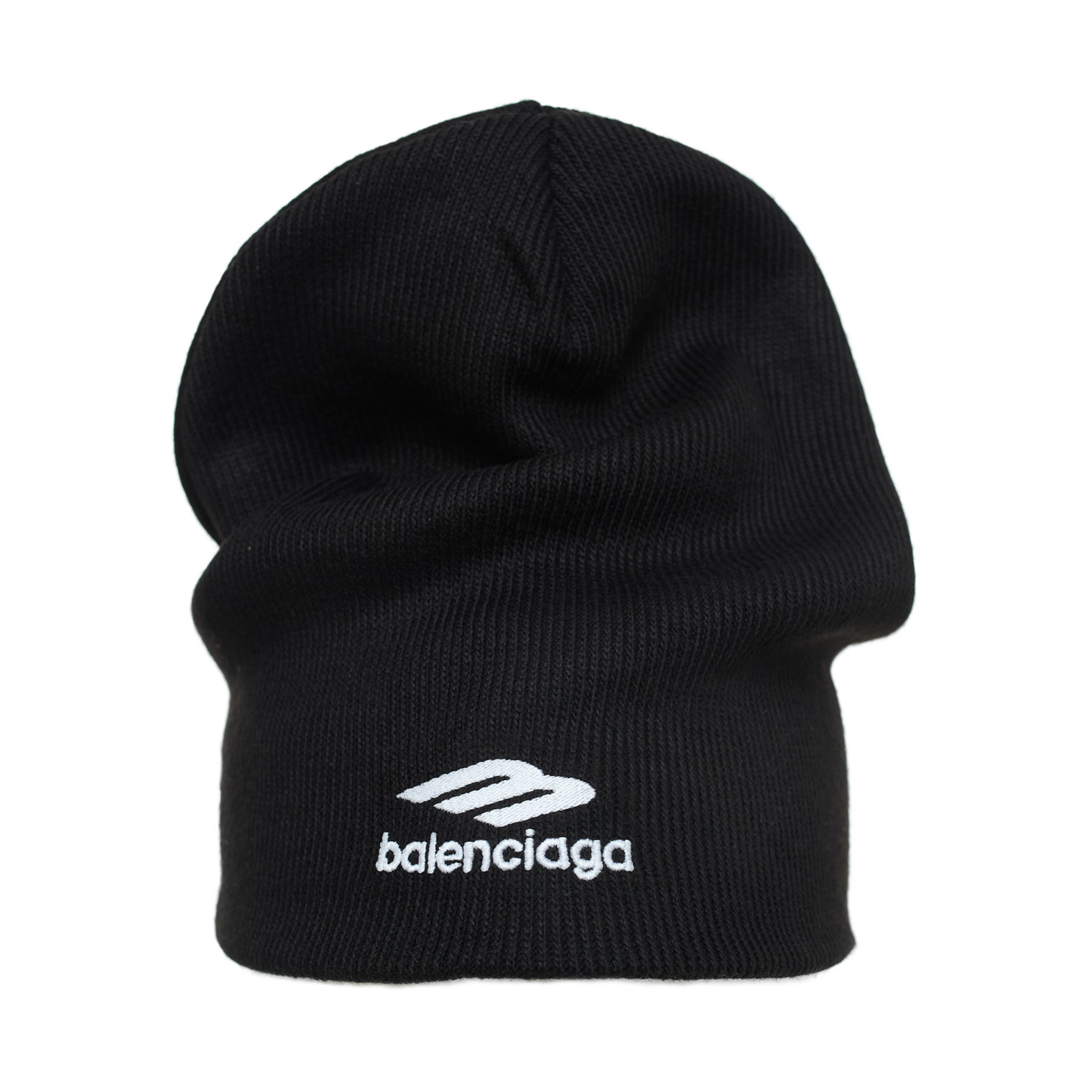 Balenciaga Black beanie with logo