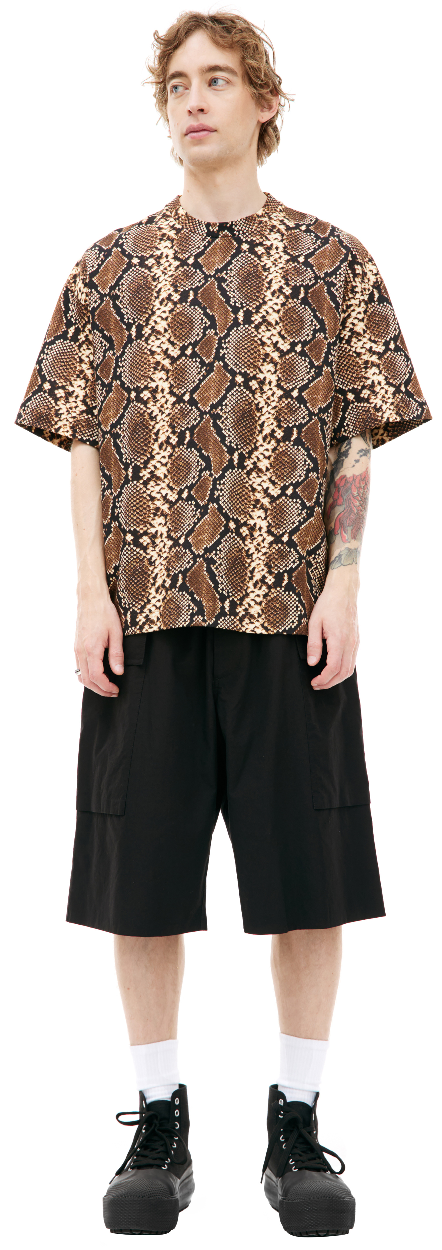 Jil Sander Snake pattern t-shirt