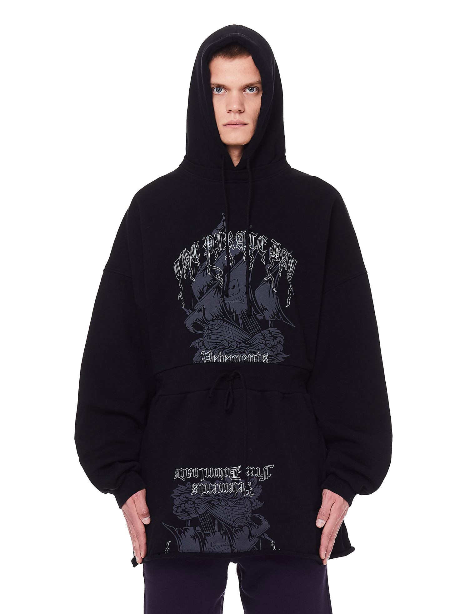 VETEMENTS Black Cotton Hacker Hoodie