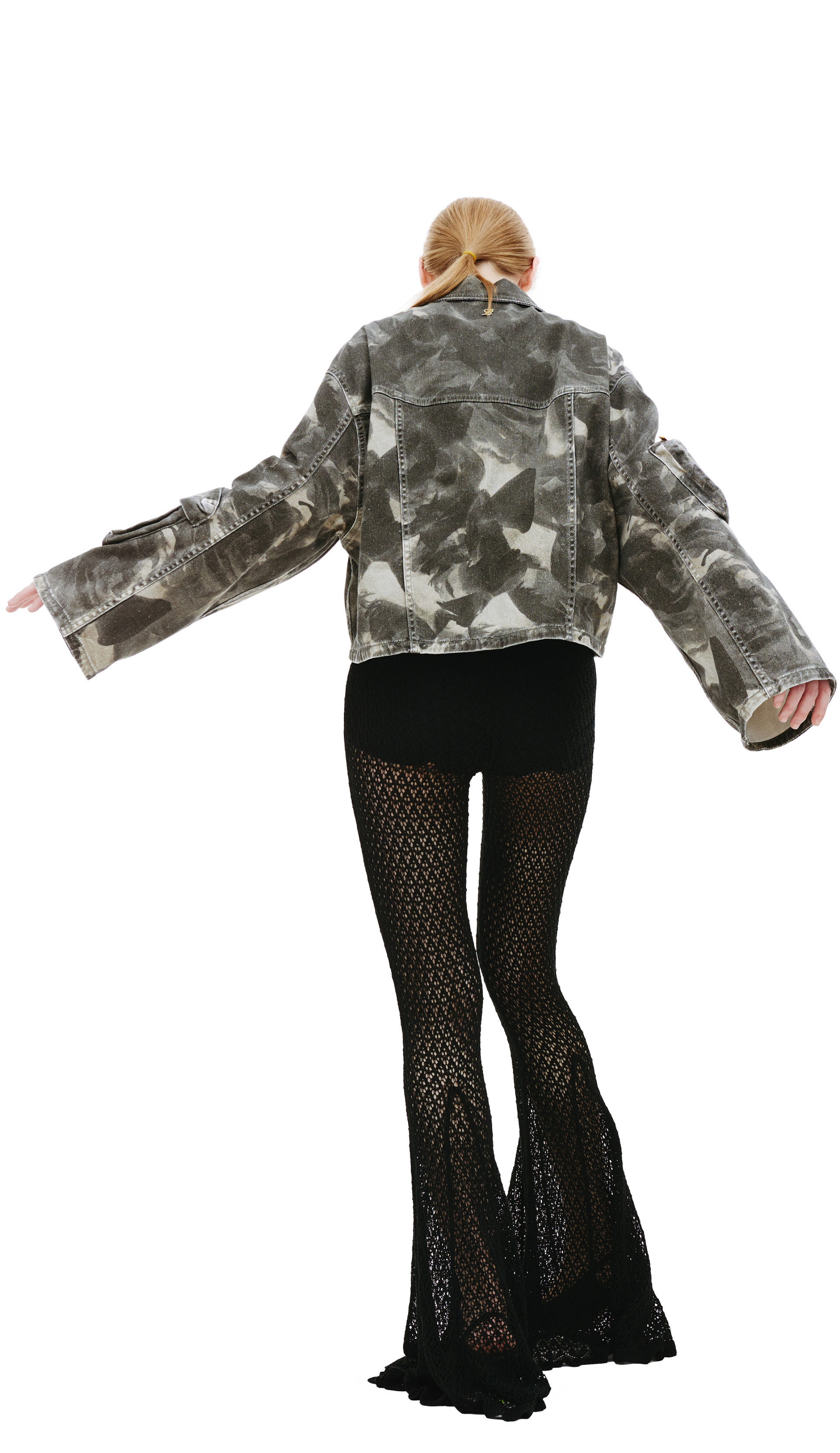 Blumarine Cropped jacket with pockets