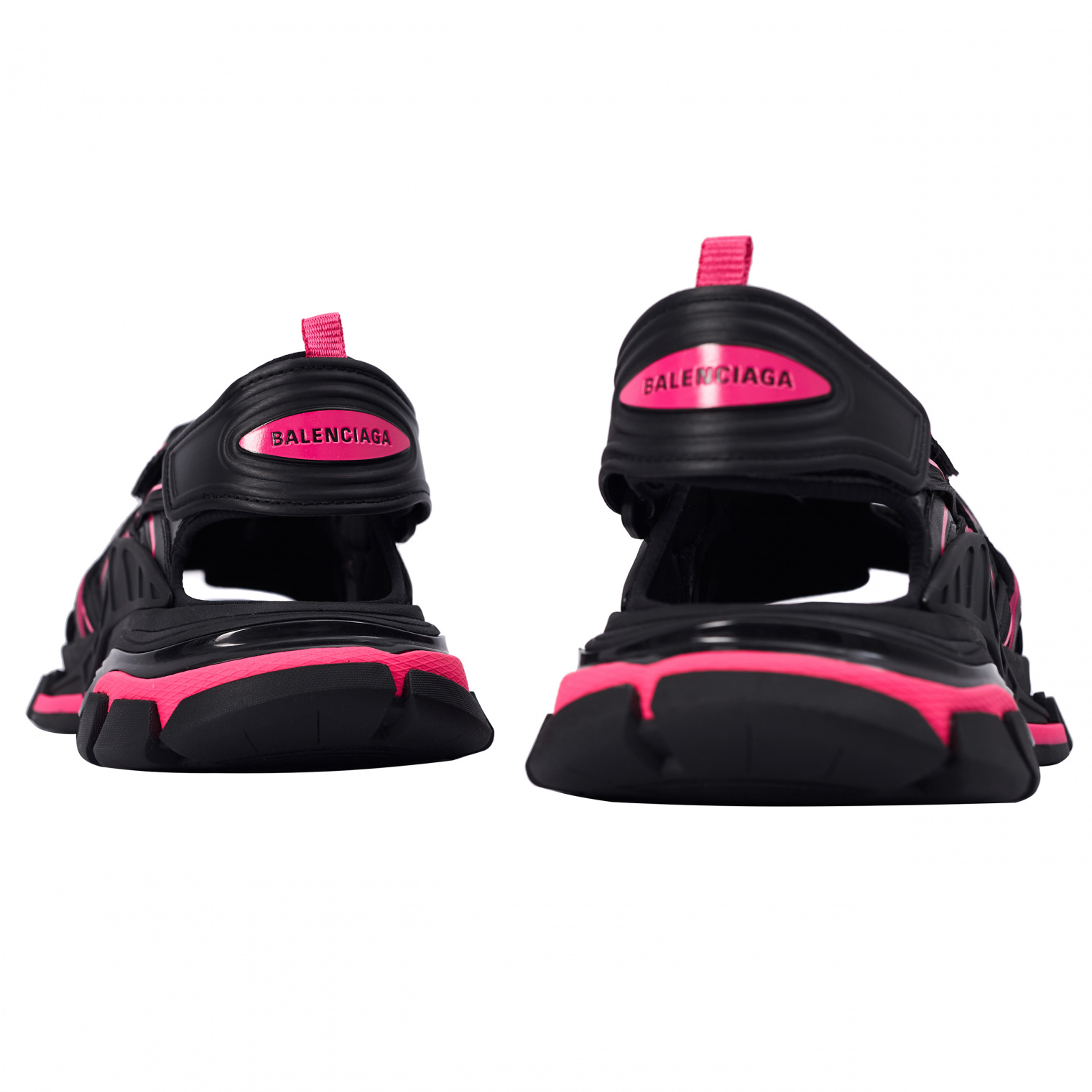 Balenciaga Black & Pink Track Sandals