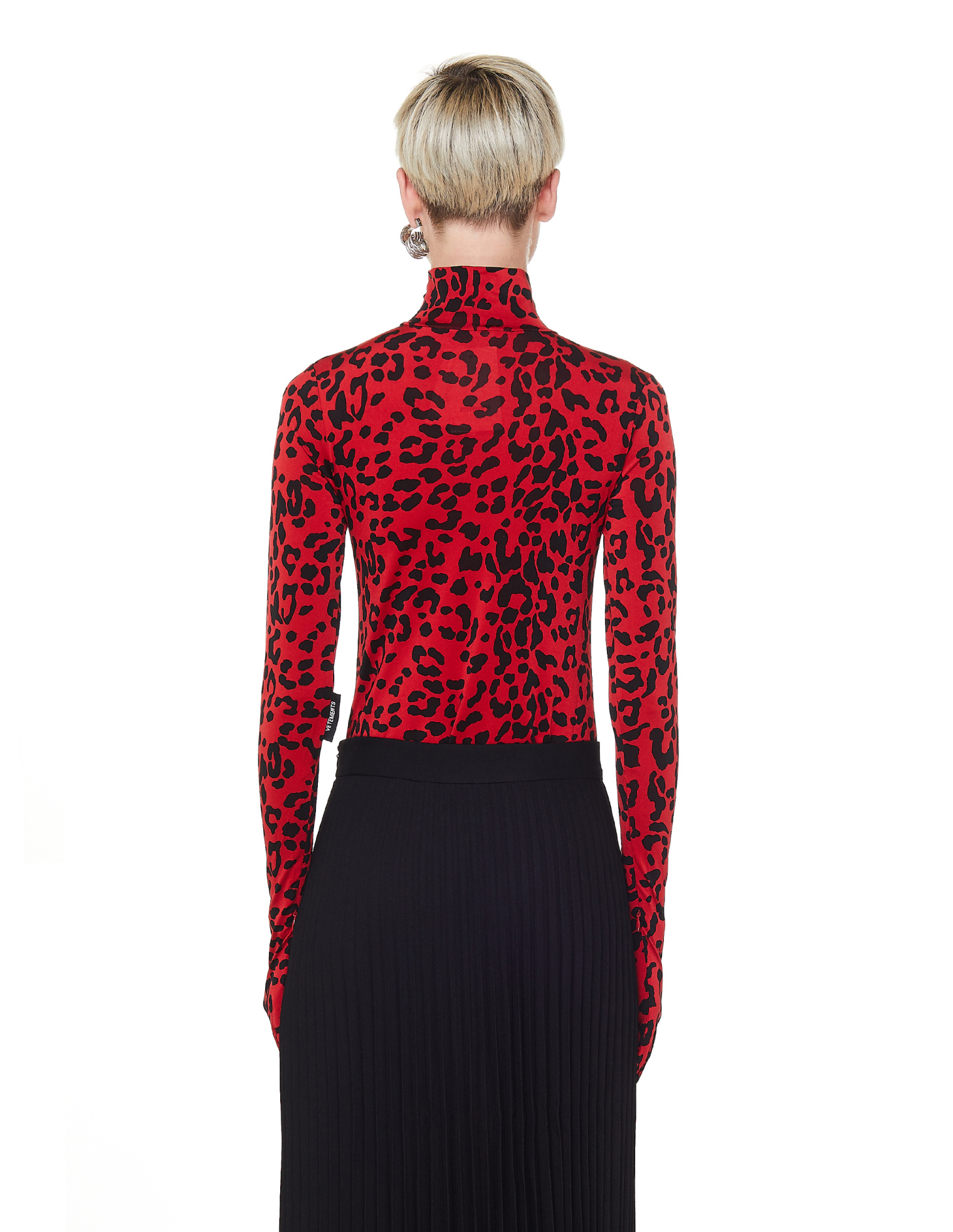 VETEMENTS Red Leopard Bodysuit