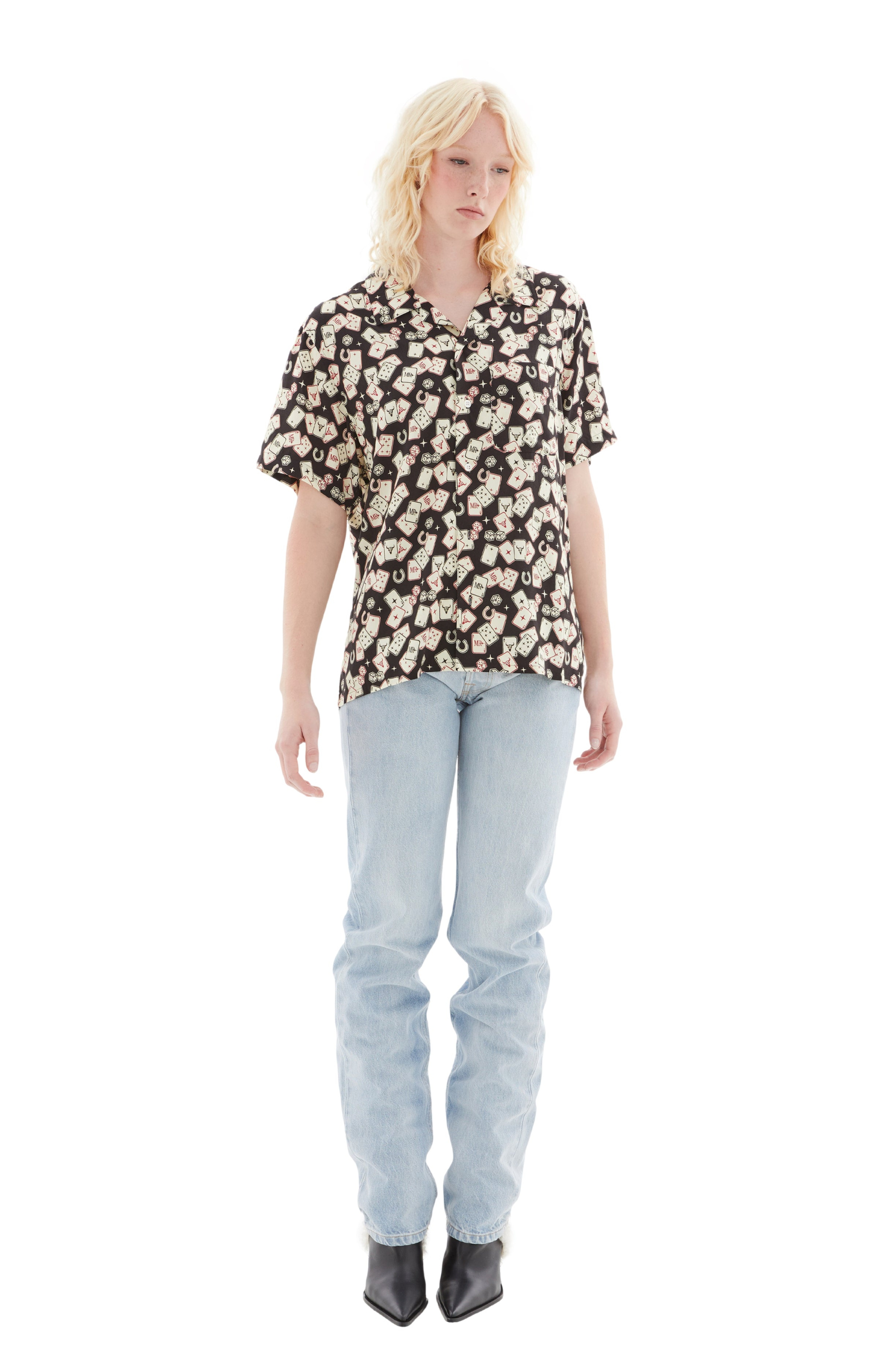 Midnight Rodeo Gambler Camp Collar Shirt