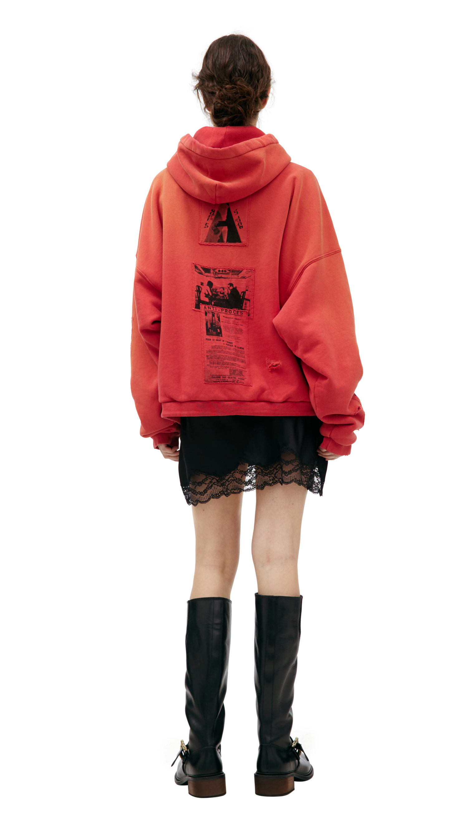 Enfants Riches Deprimes Red hoodie with zipper