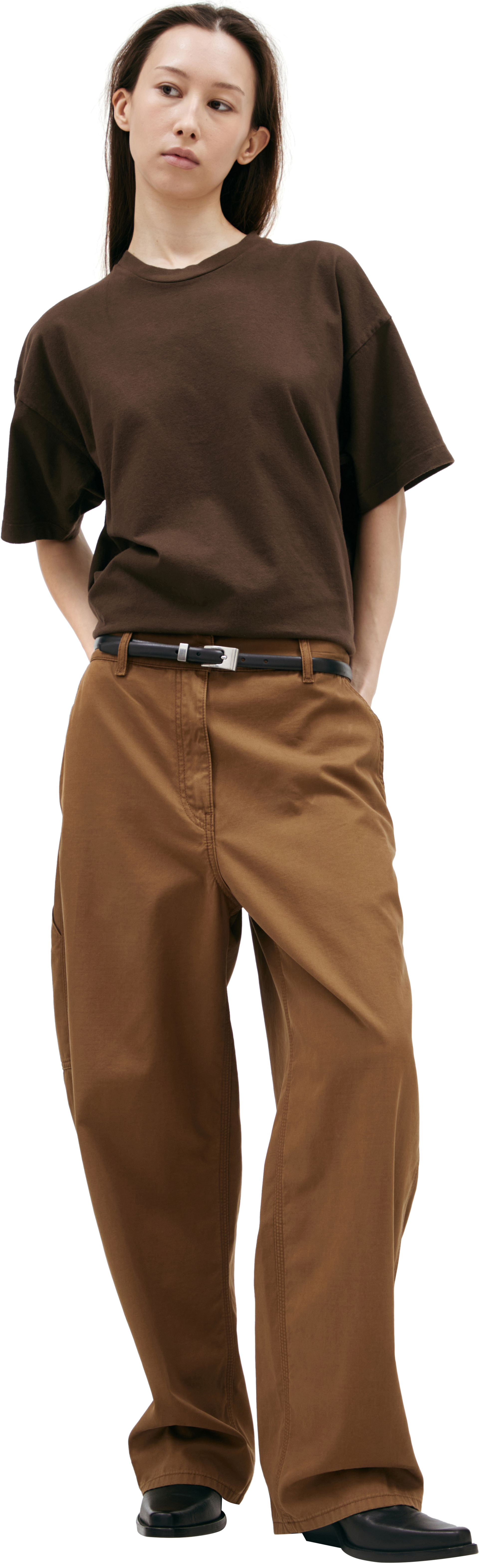The Row Brown cotton trousers