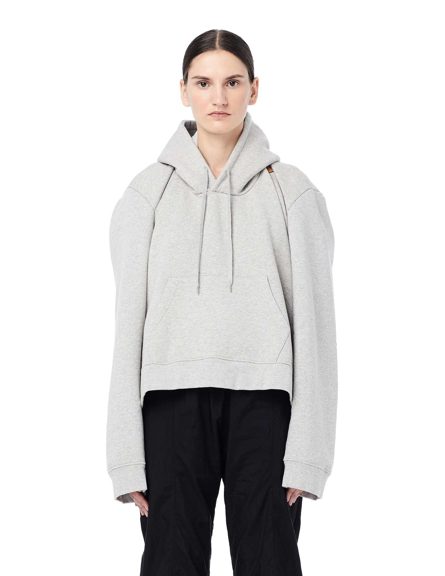 VETEMENTS Grey Misplaced Logo Hoodie