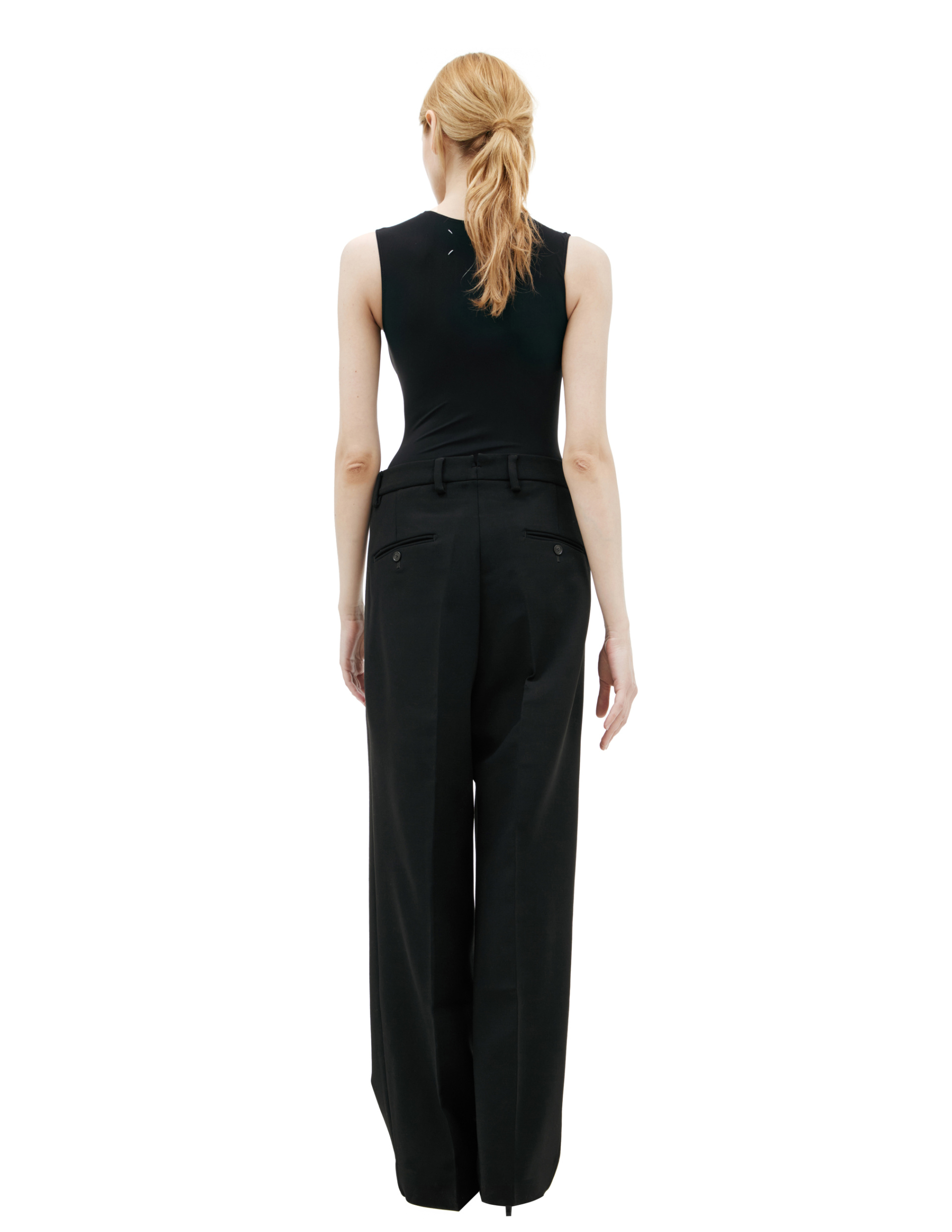 VETEMENTS Black trousers with arrows