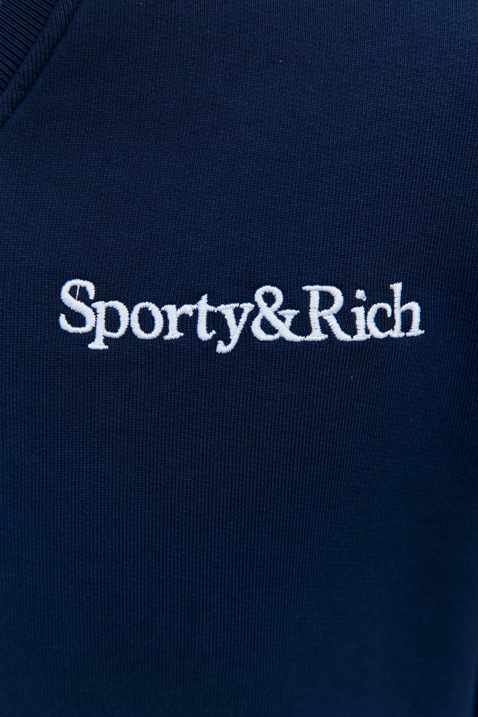 SPORTY & RICH Navy V-neck sweatshirt