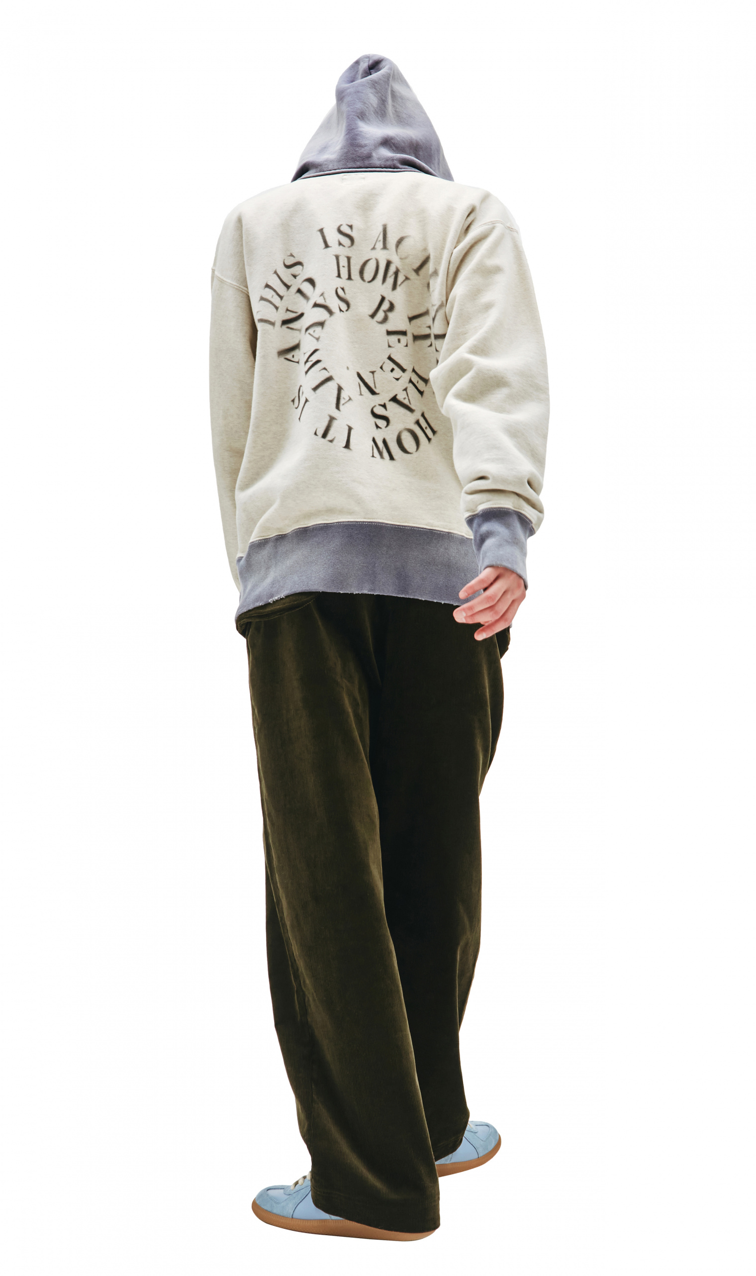 Buy Saint Michael men grey saint printed hoodie for $707 online on 