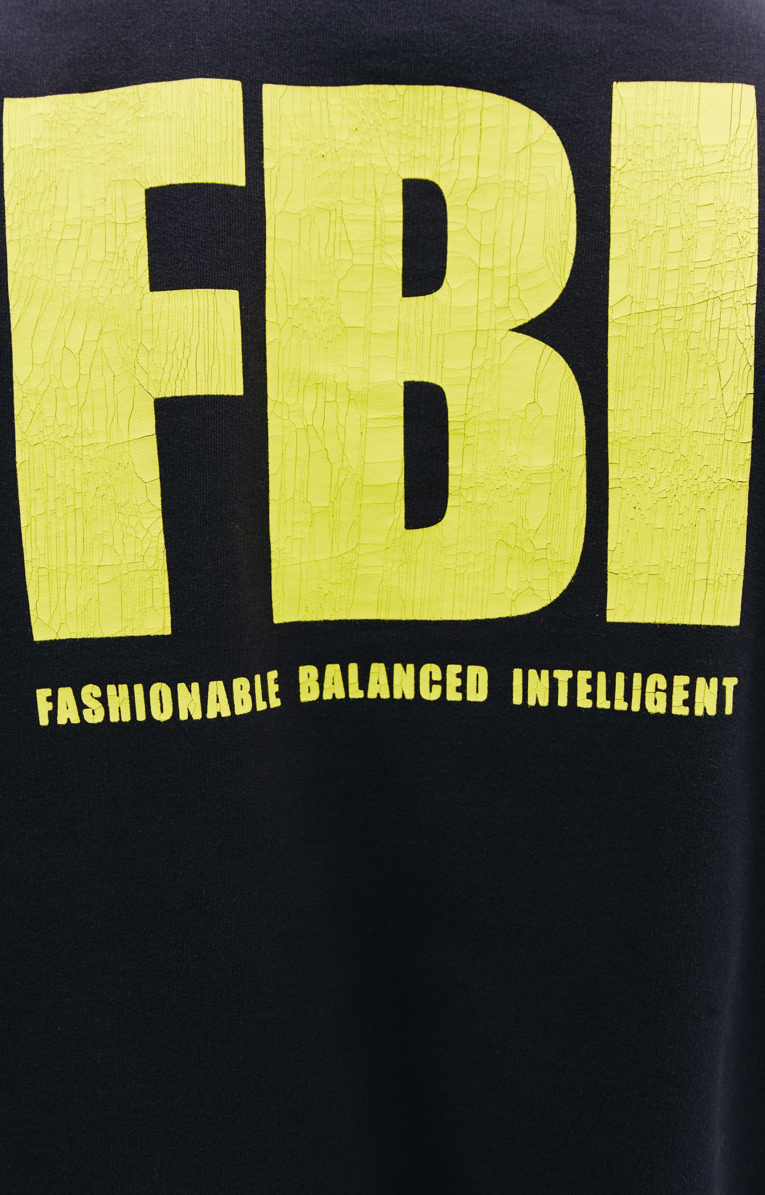 Balenciaga Fraying sweatshirt with FBI print