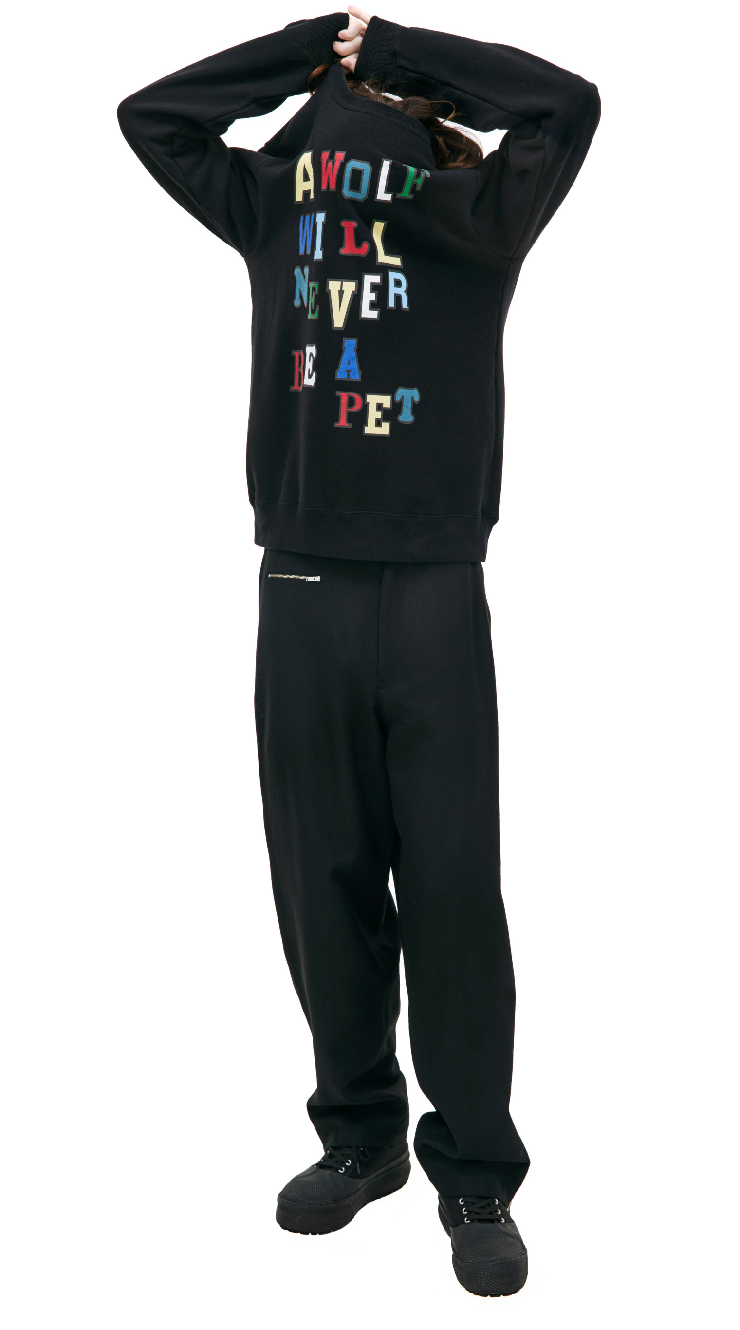 Undercover Black appliqué sweatshirt
