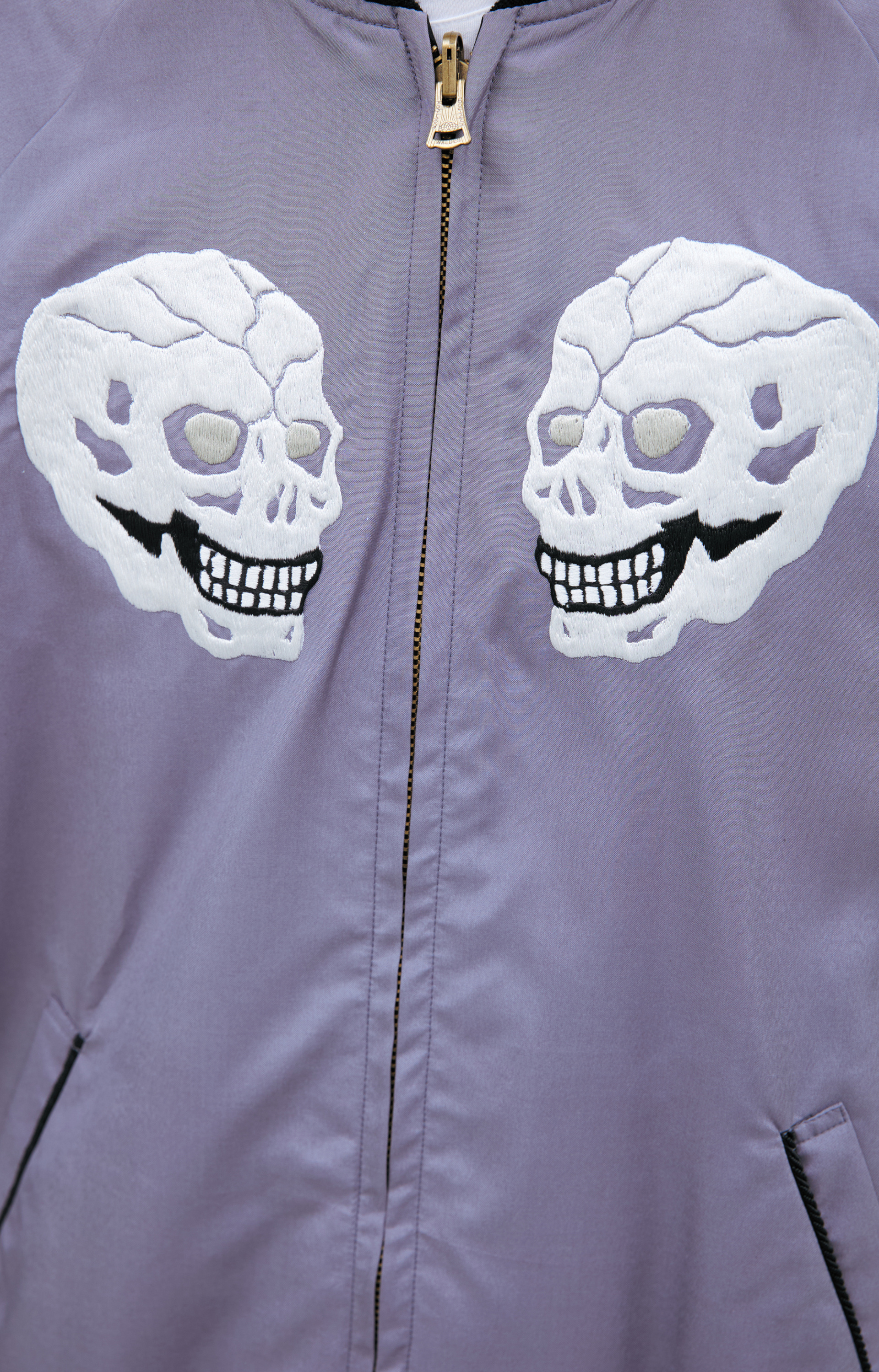 Mastercraft Union Bomber jacket with embroidered skulls