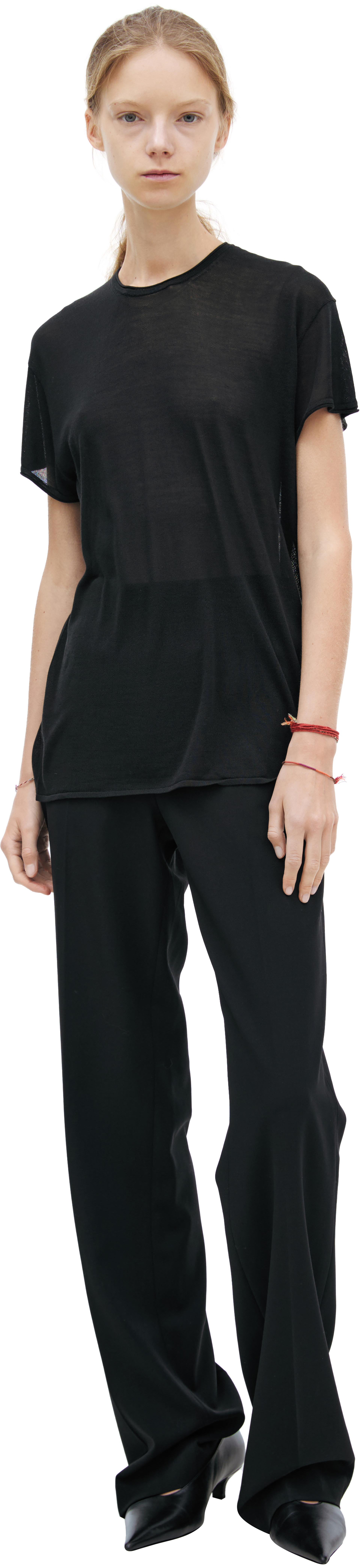TOTEME Black silk T-shirt