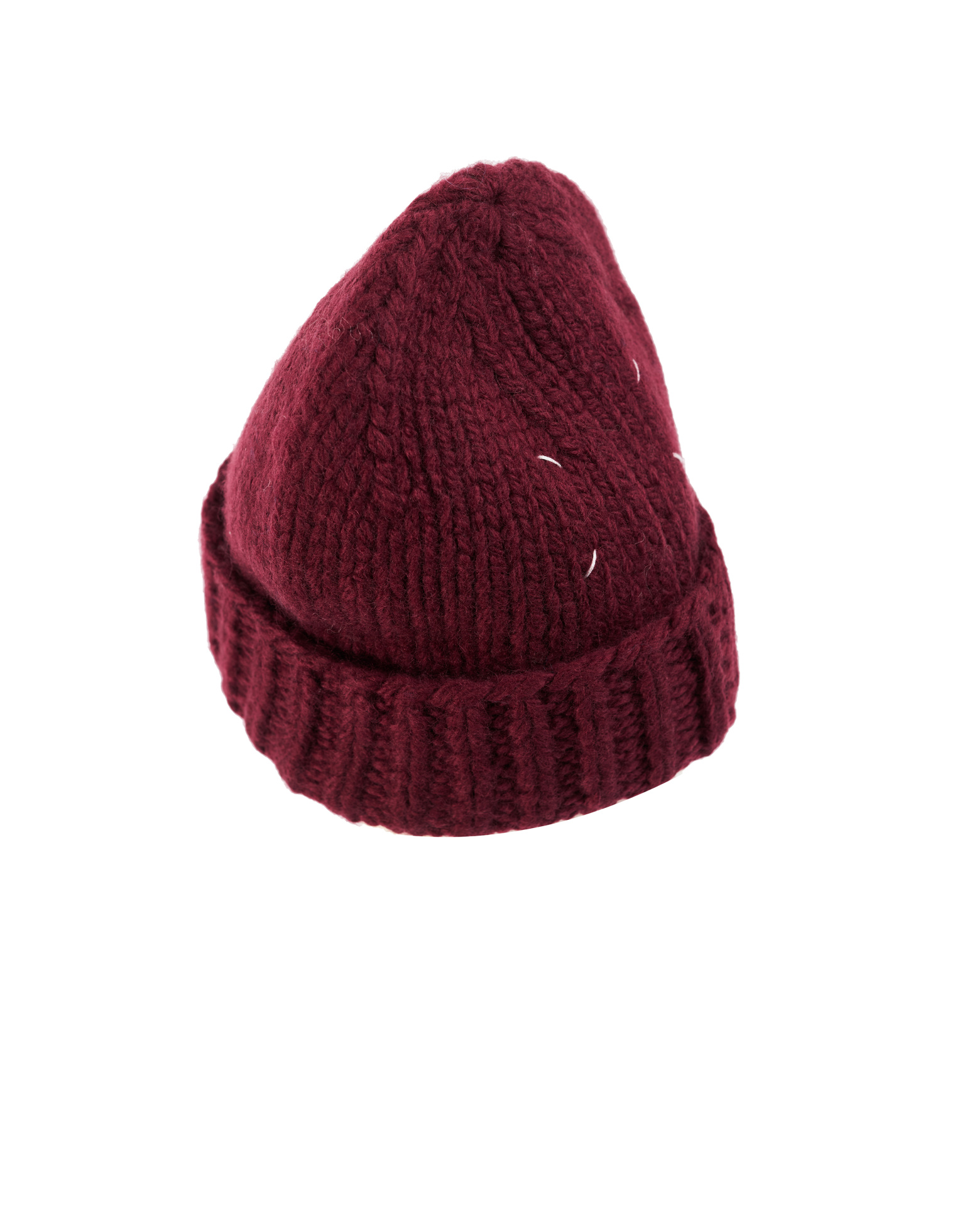 Maison Margiela Burgundy wool beanie