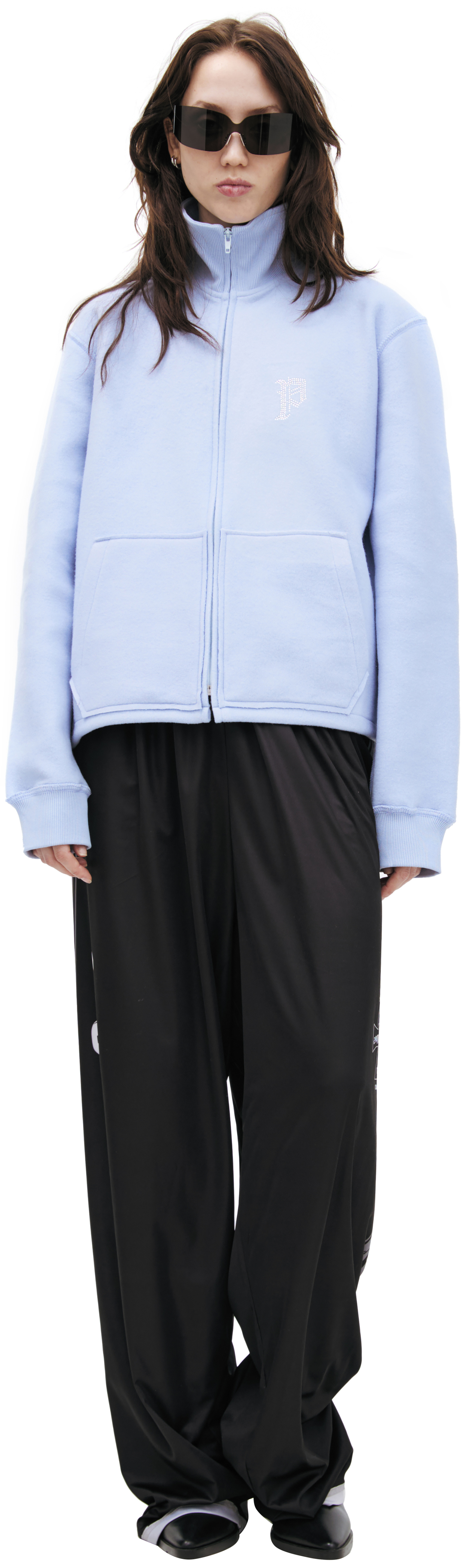 PROTOTYPES Fleece jacket with rhinestones