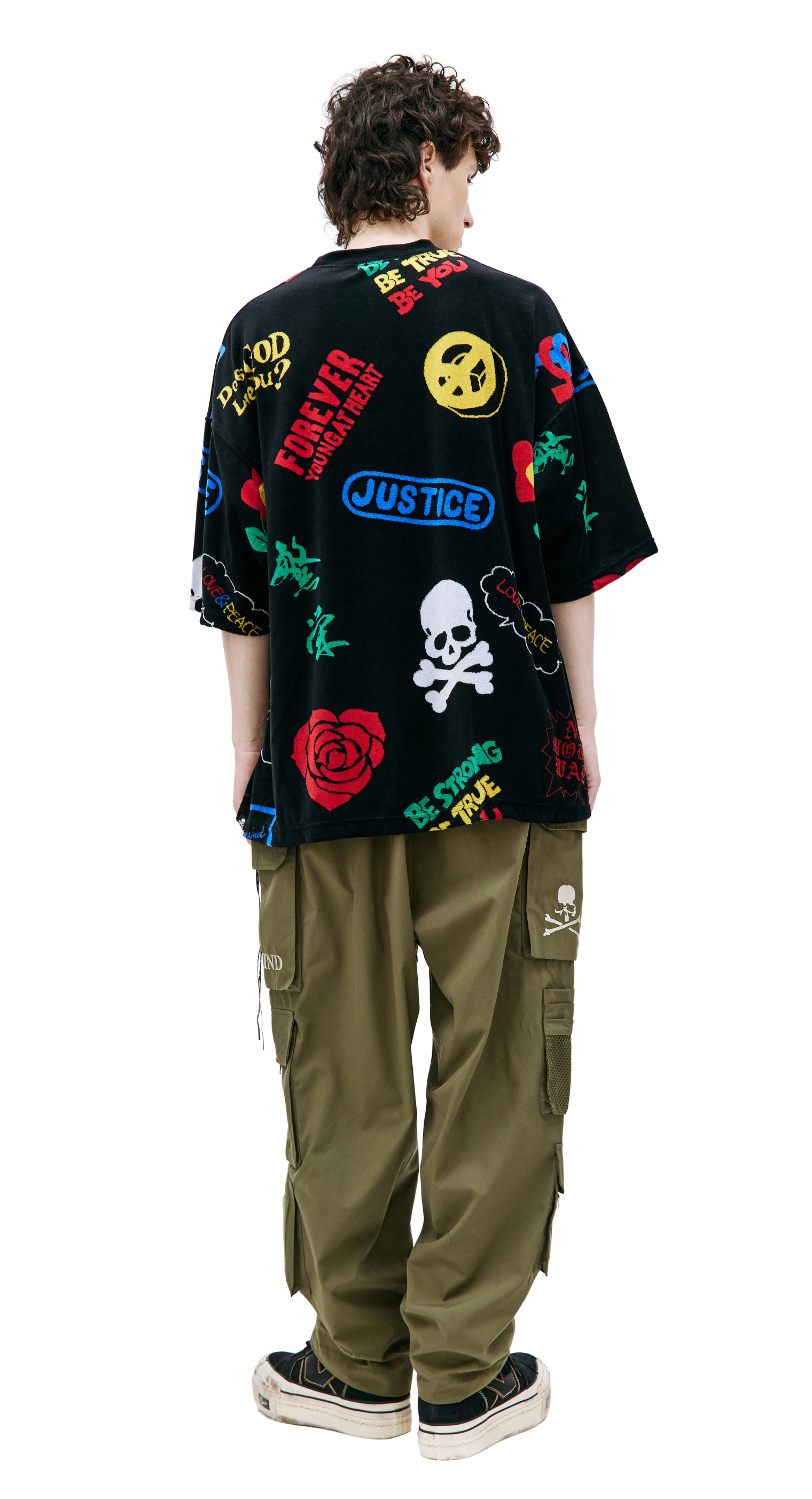 Mastermind WORLD All over print velour t-shirt