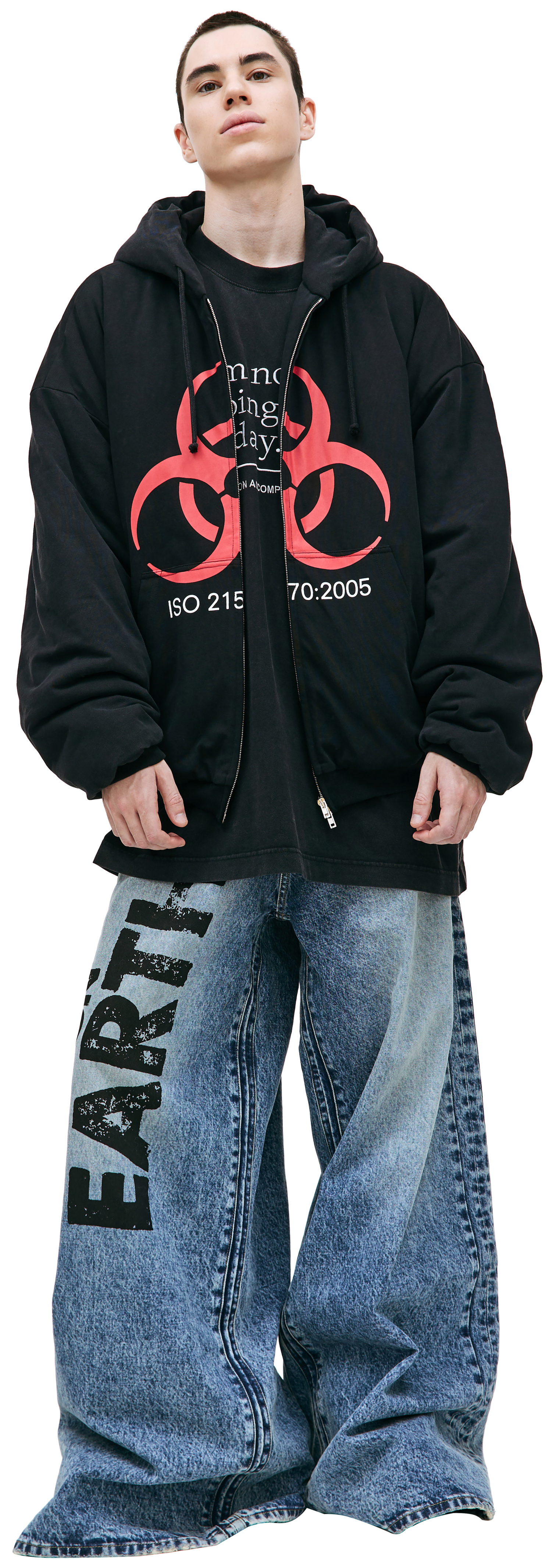 Buy VETEMENTS men black printed hoodie for €2,060 online on SV77