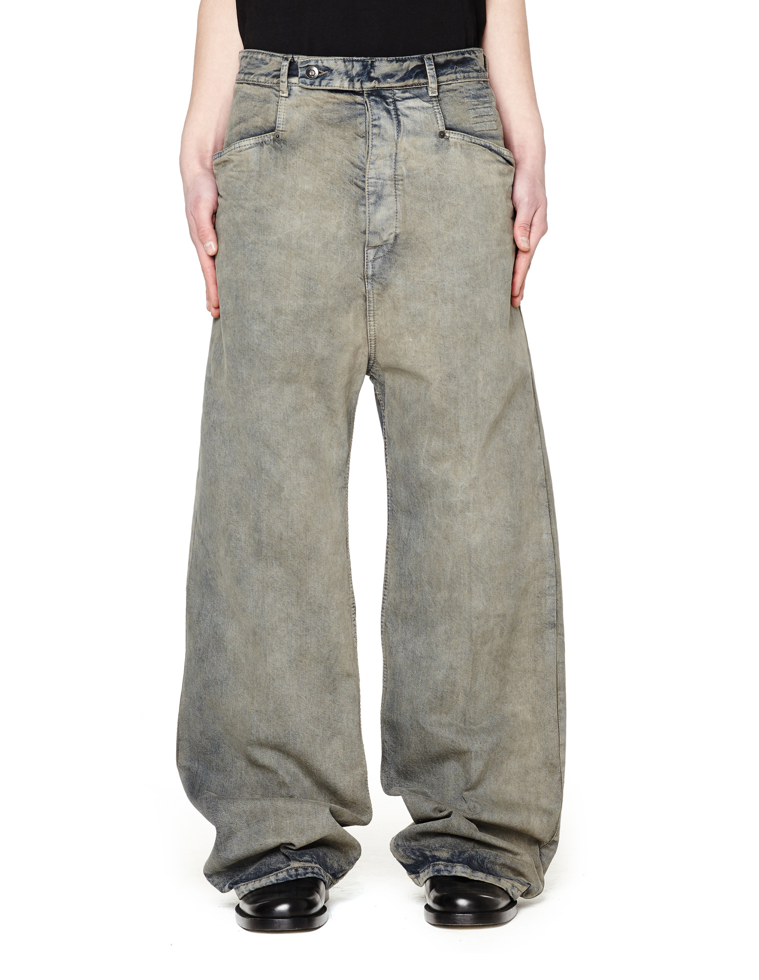 DRKSHDW by Rick Owens Wide-leg grey washed denim jeans