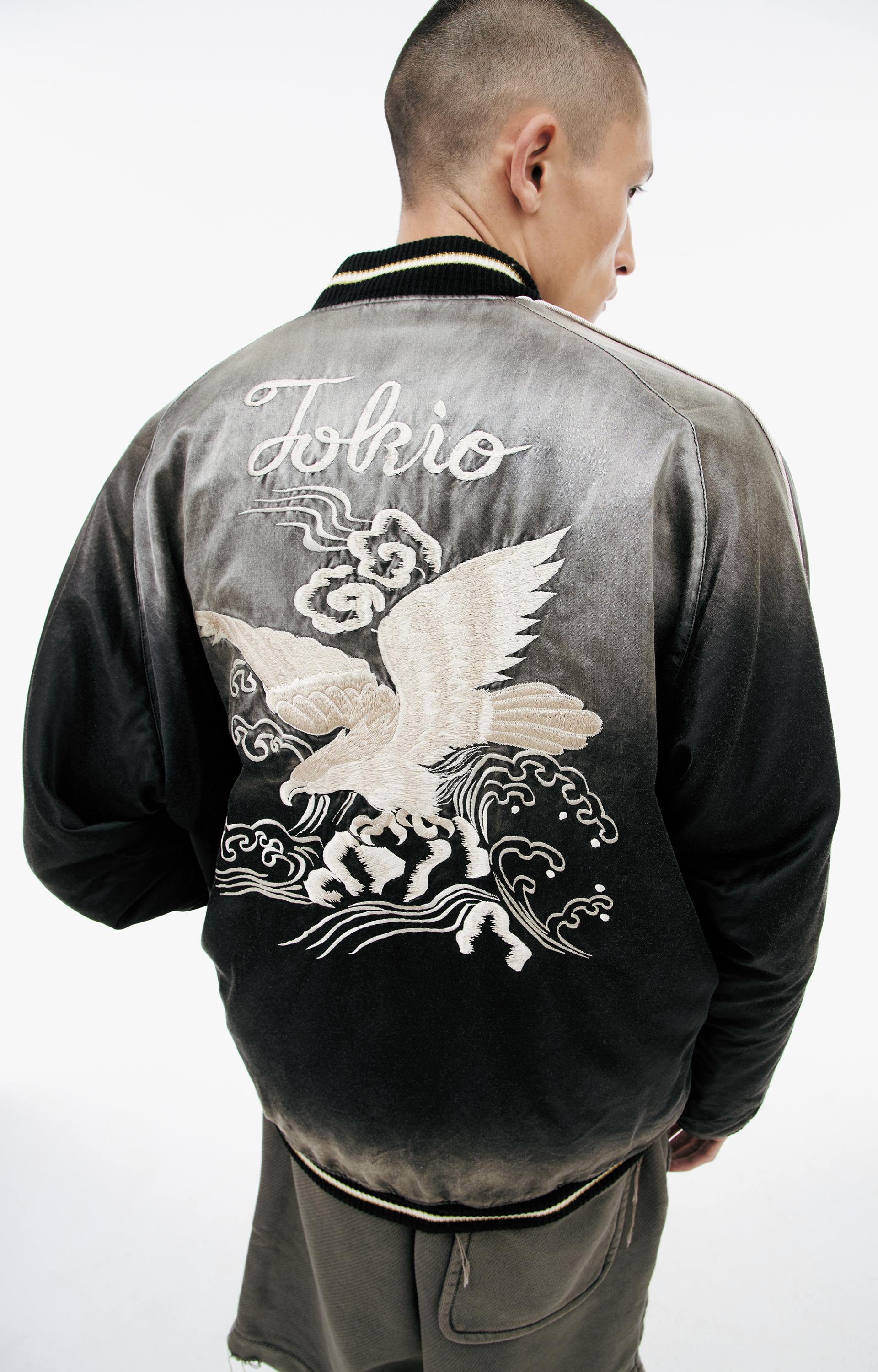 Maison Mihara Yasuhiro Cotton bomber with patches