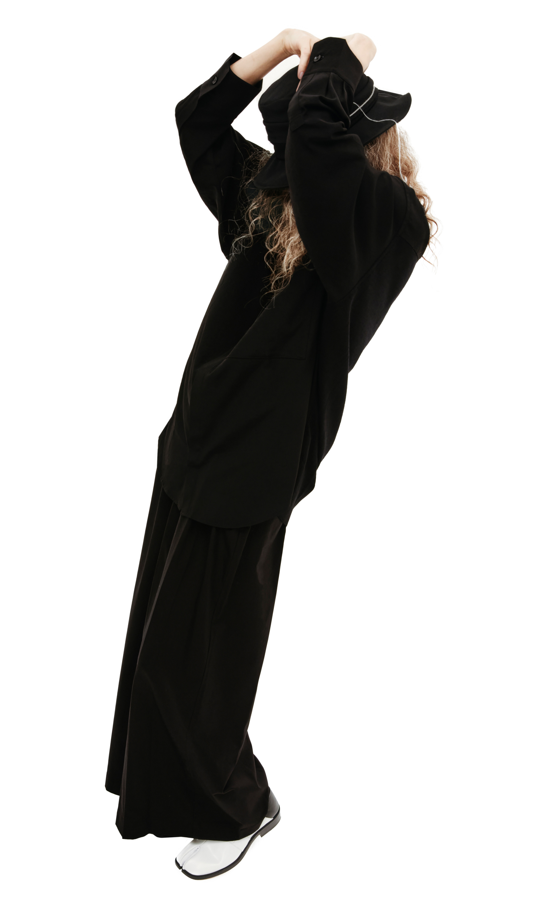 Y\'s Mixed Shirt in Black